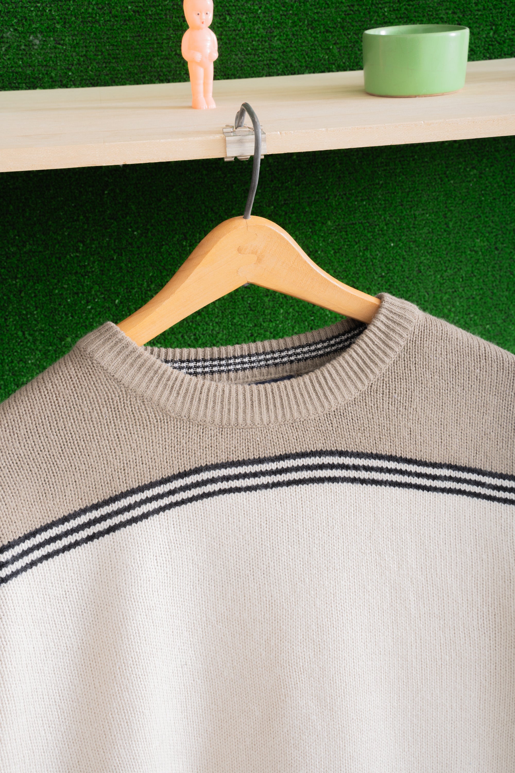 90~00S FADED GLORY STRIPED SWEATER