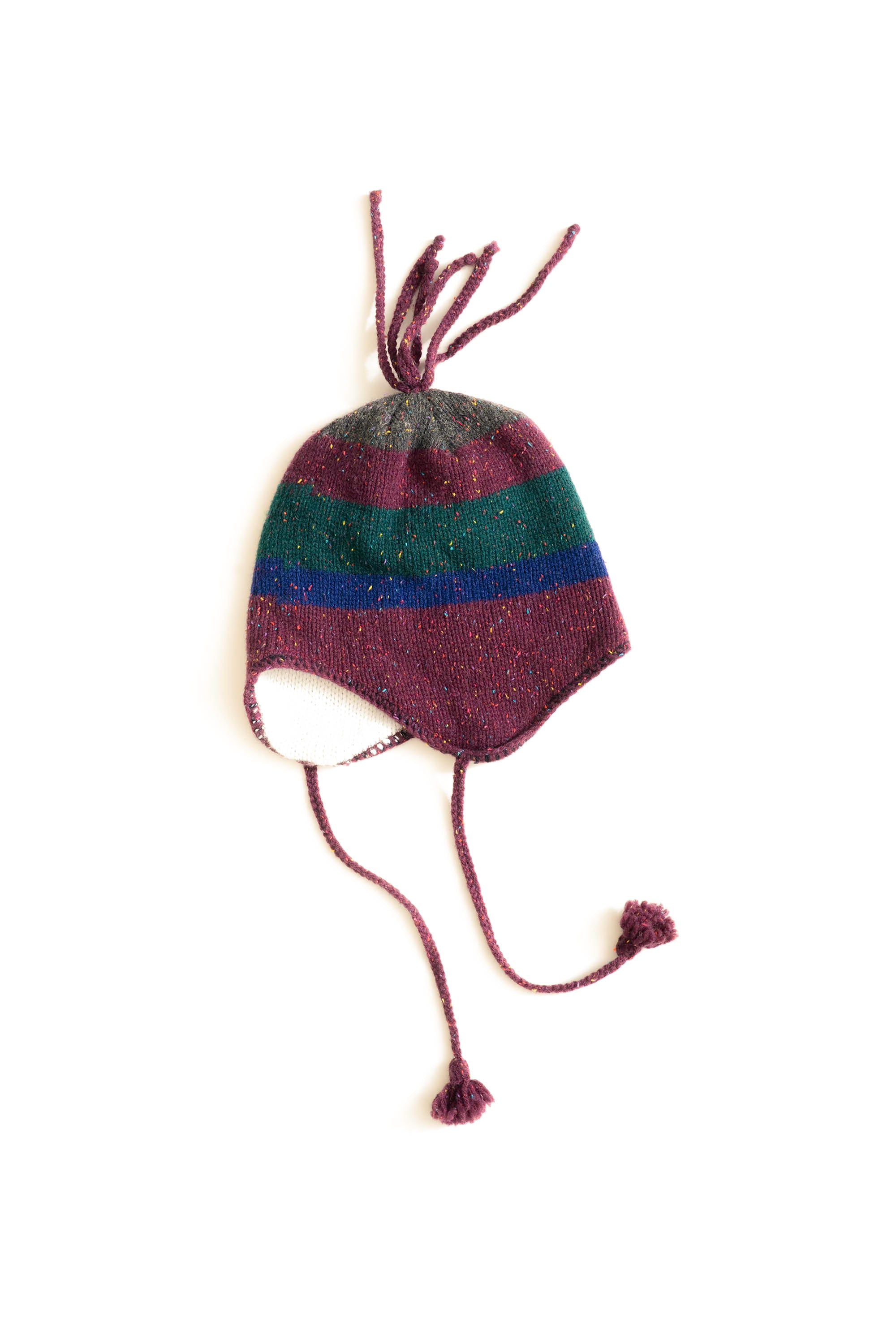 80S MADE IN USA NEPPED EARFLAP BEANIE
