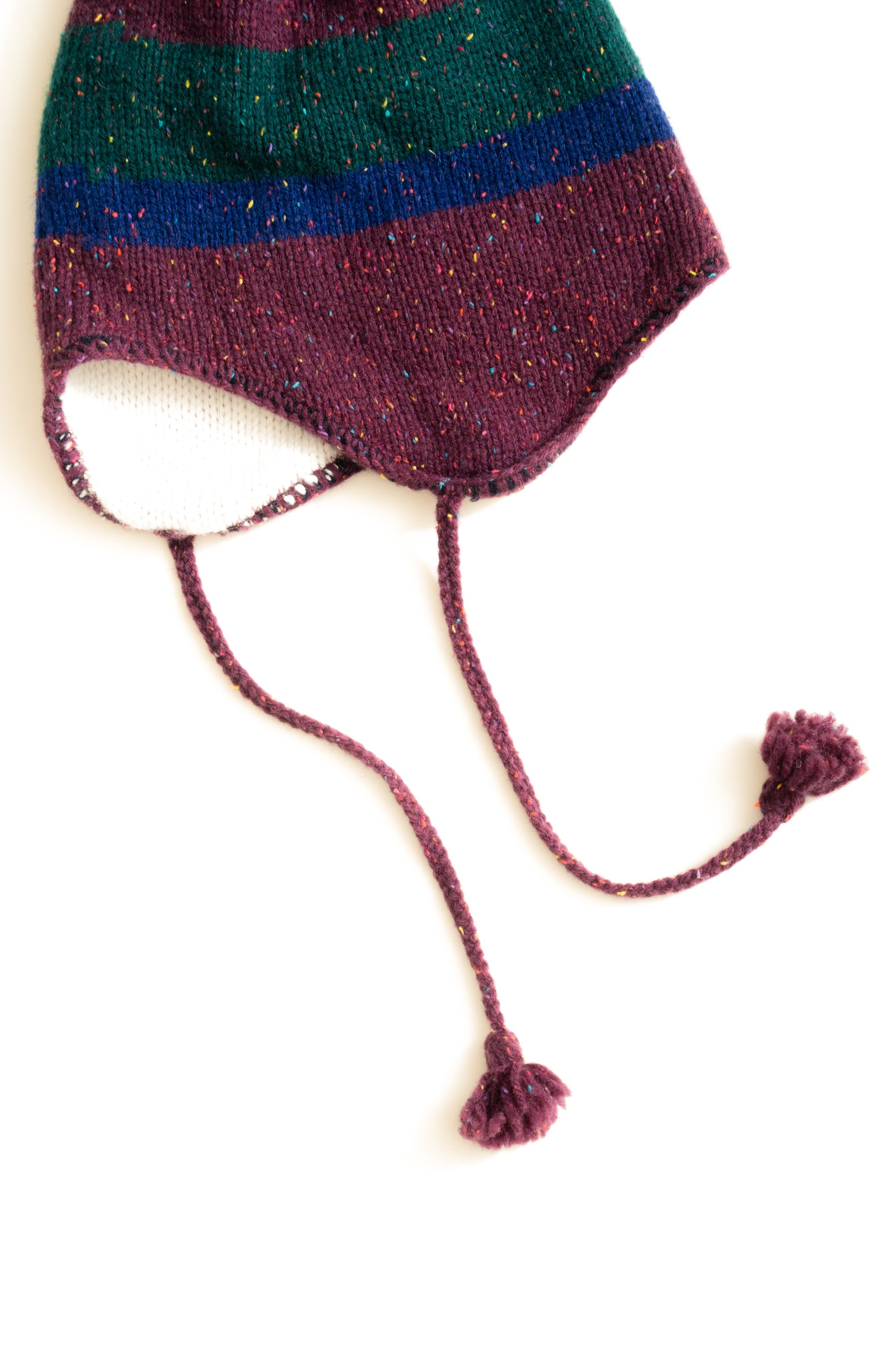 80S MADE IN USA NEPPED EARFLAP BEANIE