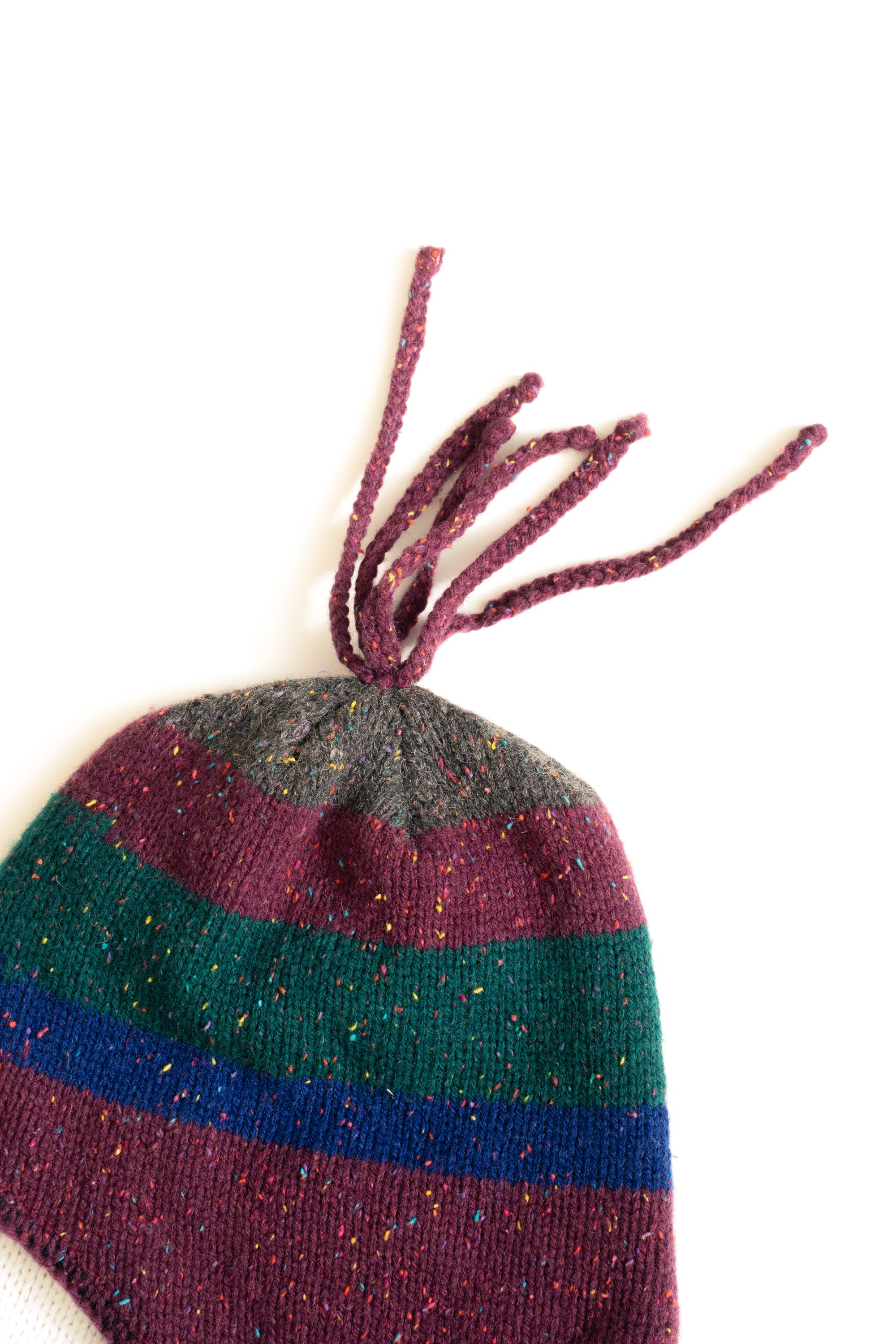 80S MADE IN USA NEPPED EARFLAP BEANIE