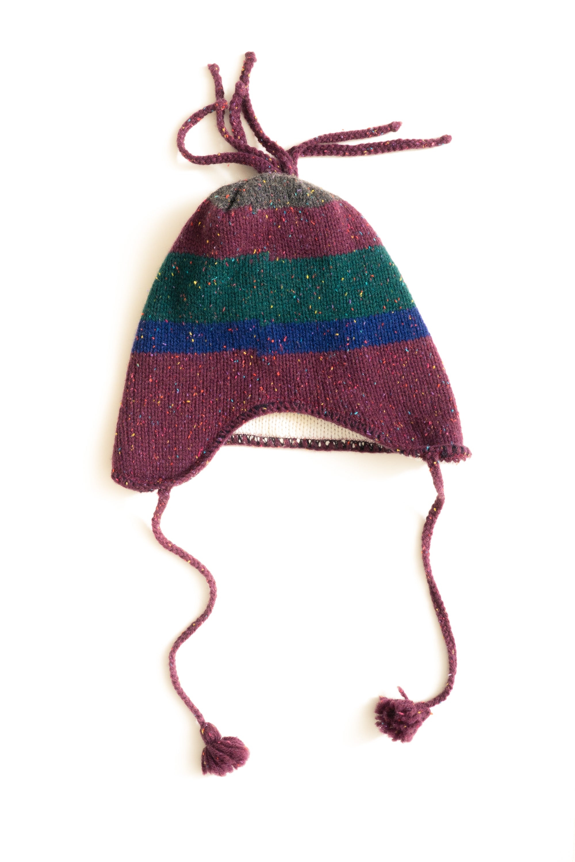 80S MADE IN USA NEPPED EARFLAP BEANIE