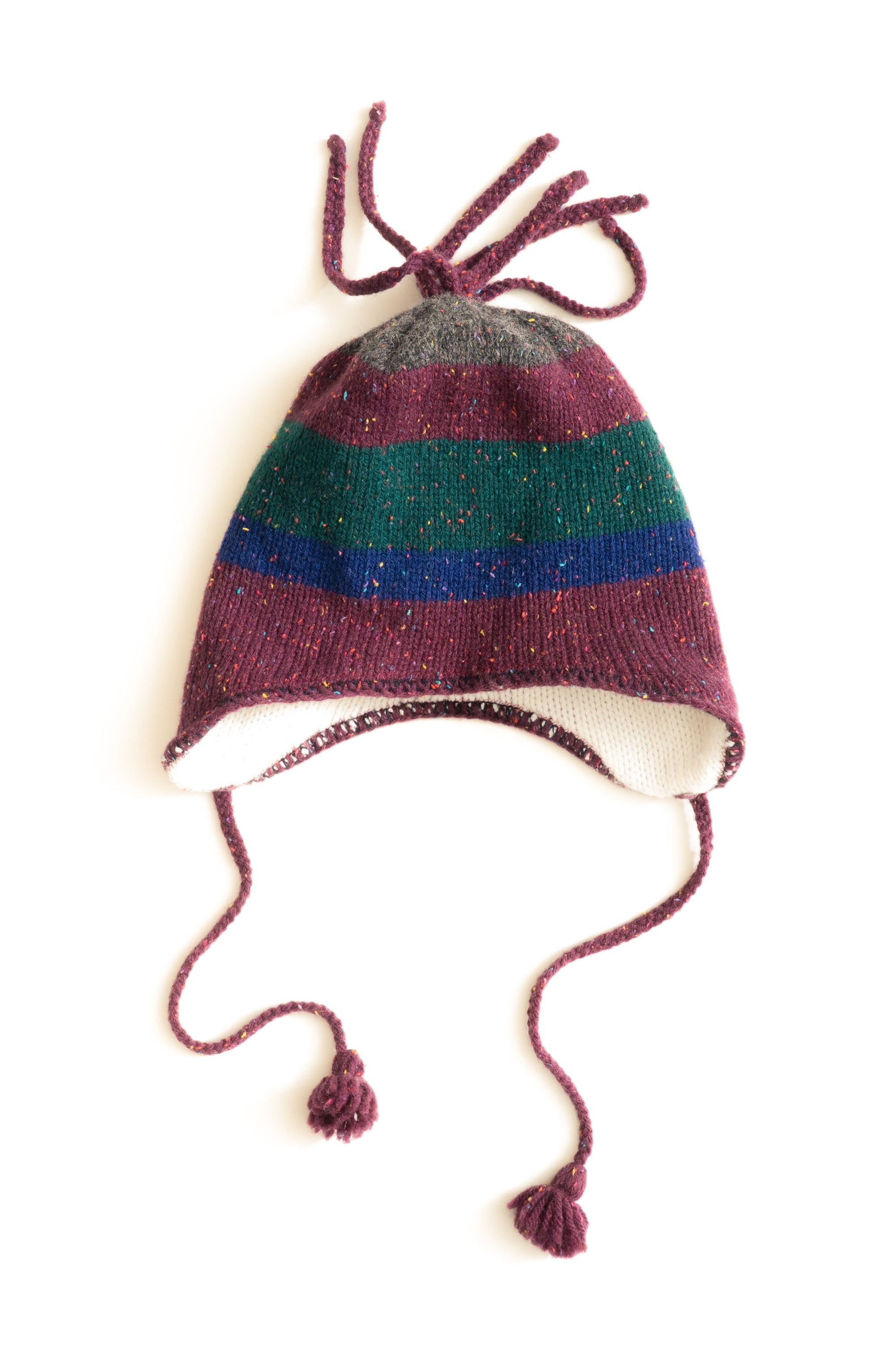 80S MADE IN USA NEPPED EARFLAP BEANIE