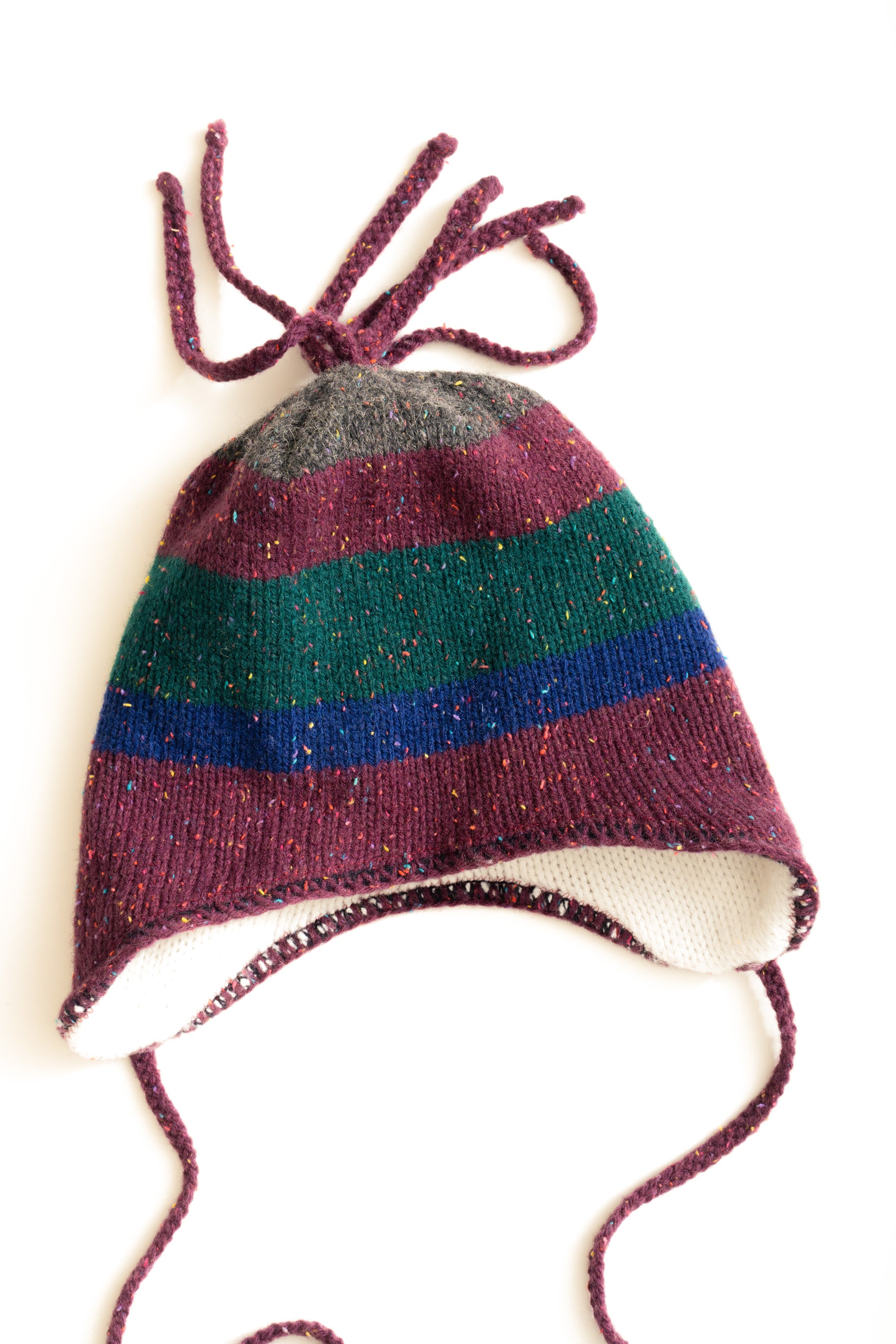 80S MADE IN USA NEPPED EARFLAP BEANIE