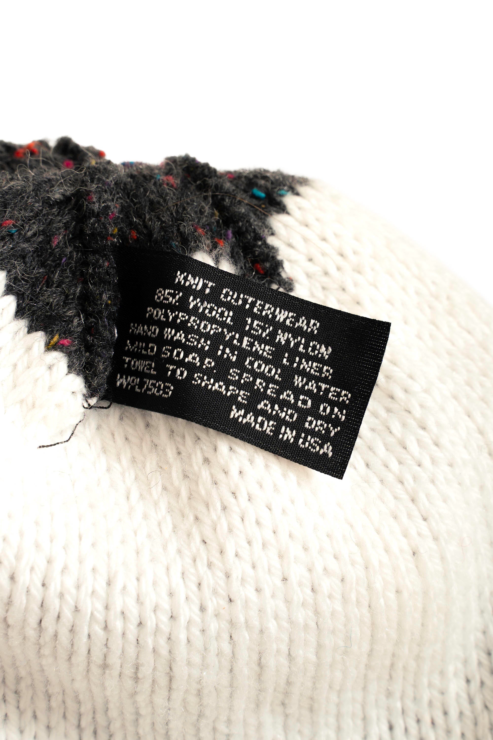 80S MADE IN USA NEPPED EARFLAP BEANIE
