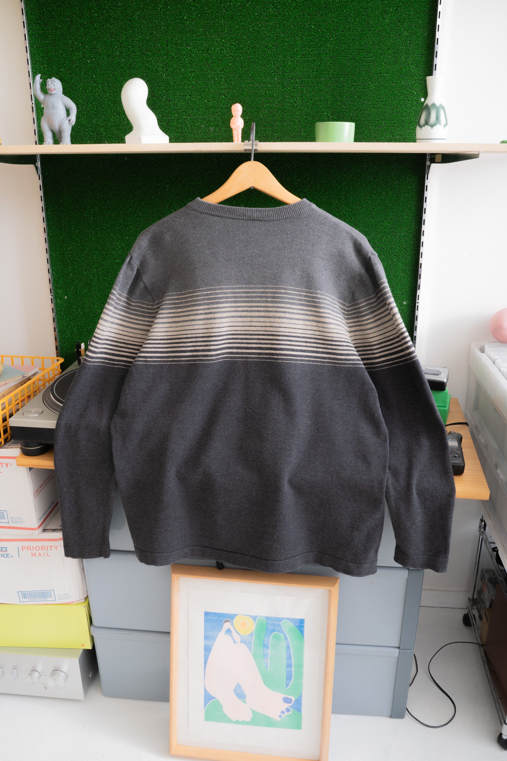 00S GAP FADED STRIPE COTTON SWEATER