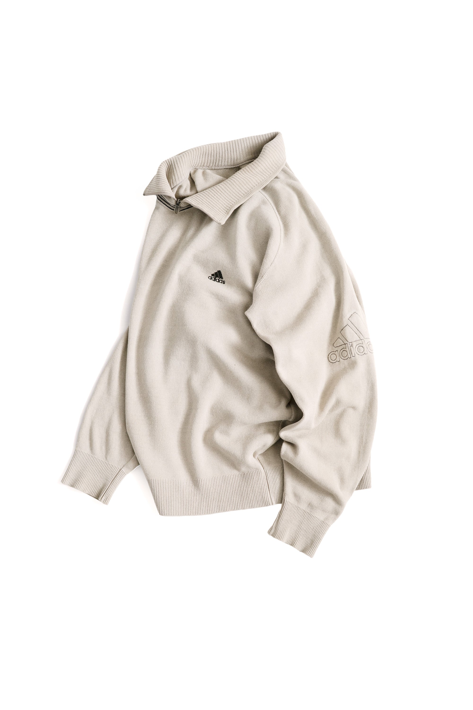 00S ADIDAS NECK ZIP SWEATER