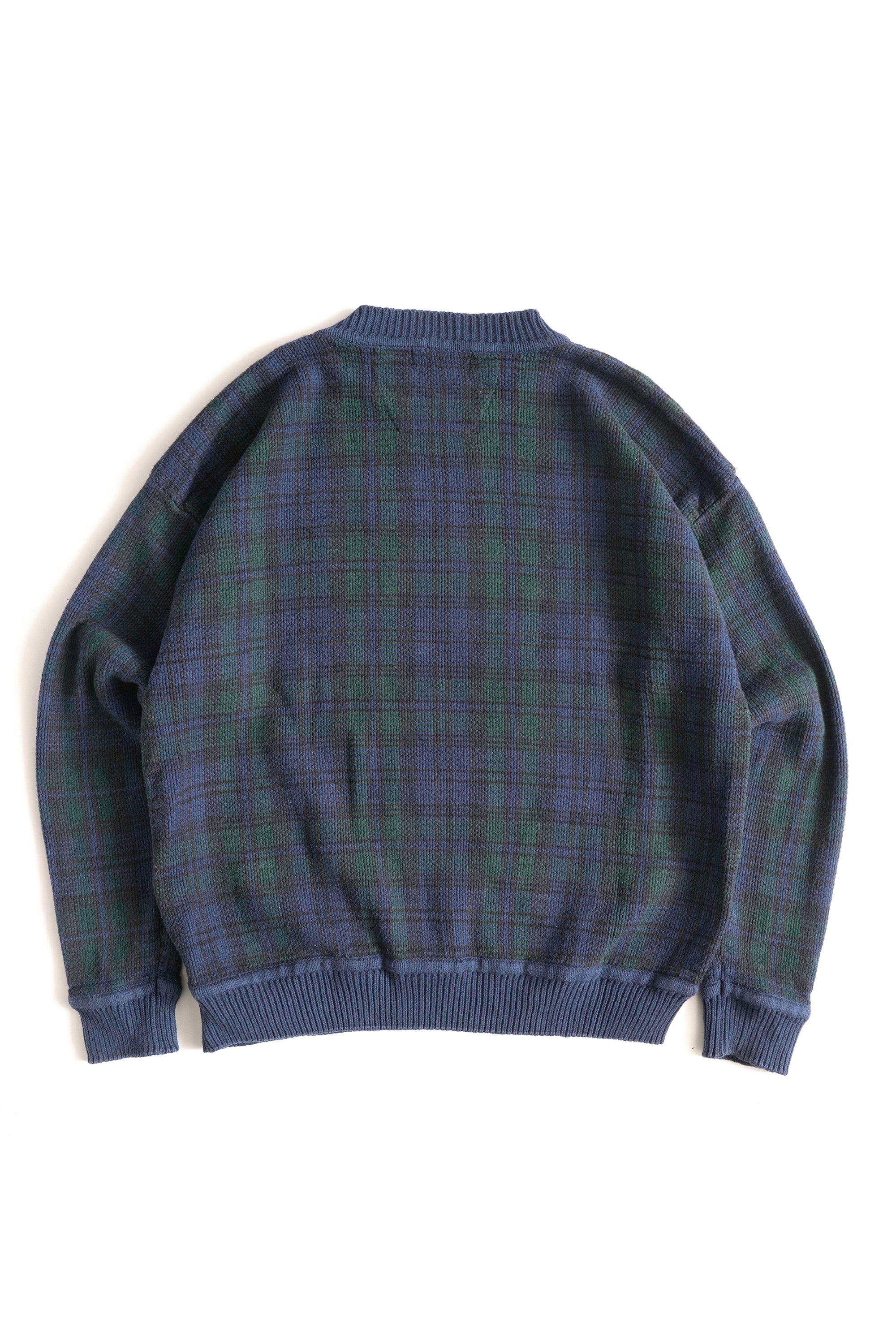90S ROUNDTREE & YORKE CHECKED COTTON SWEATER