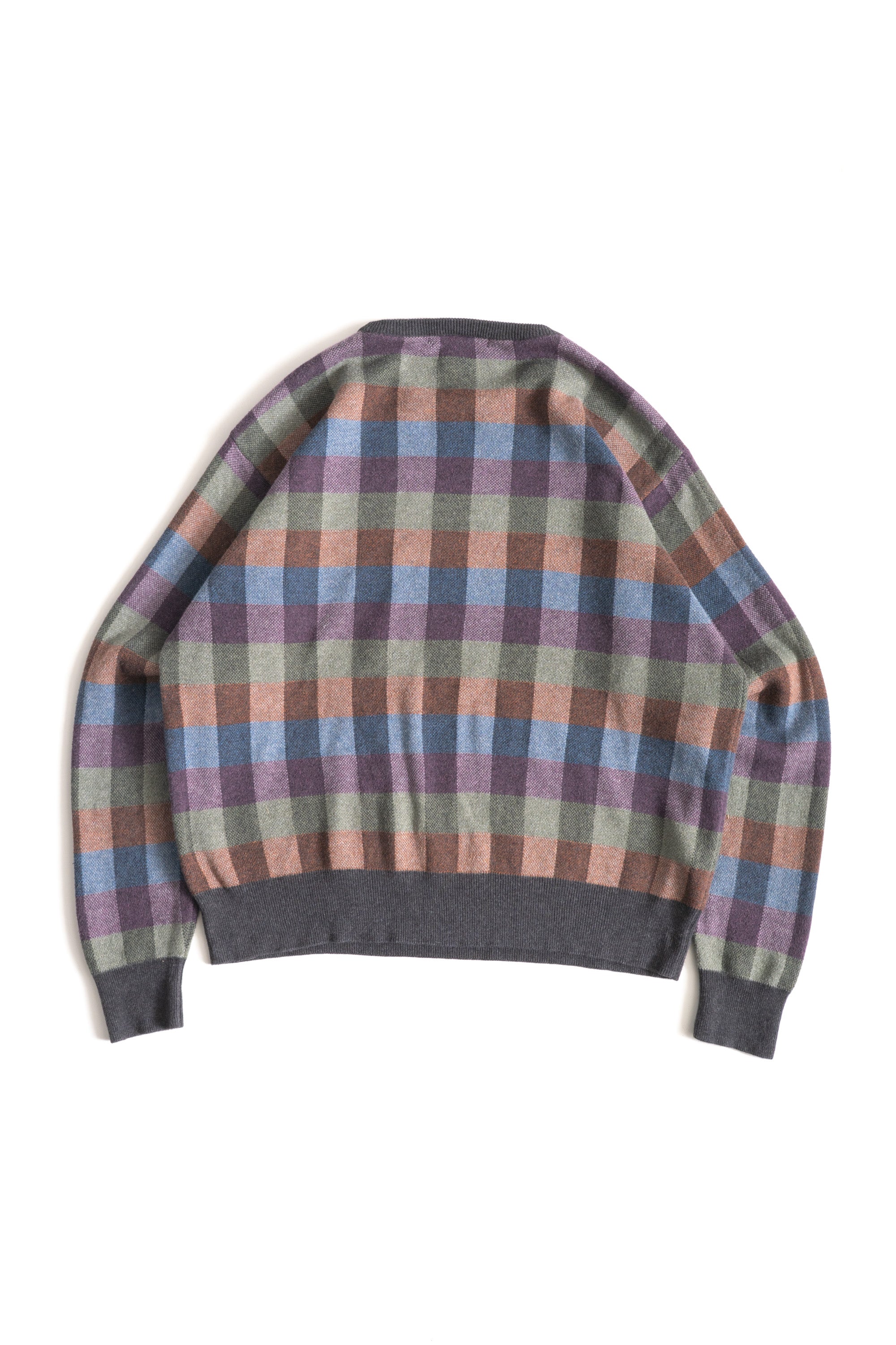 90~00S GEOFFREY BEENE CHECKED SWEATER