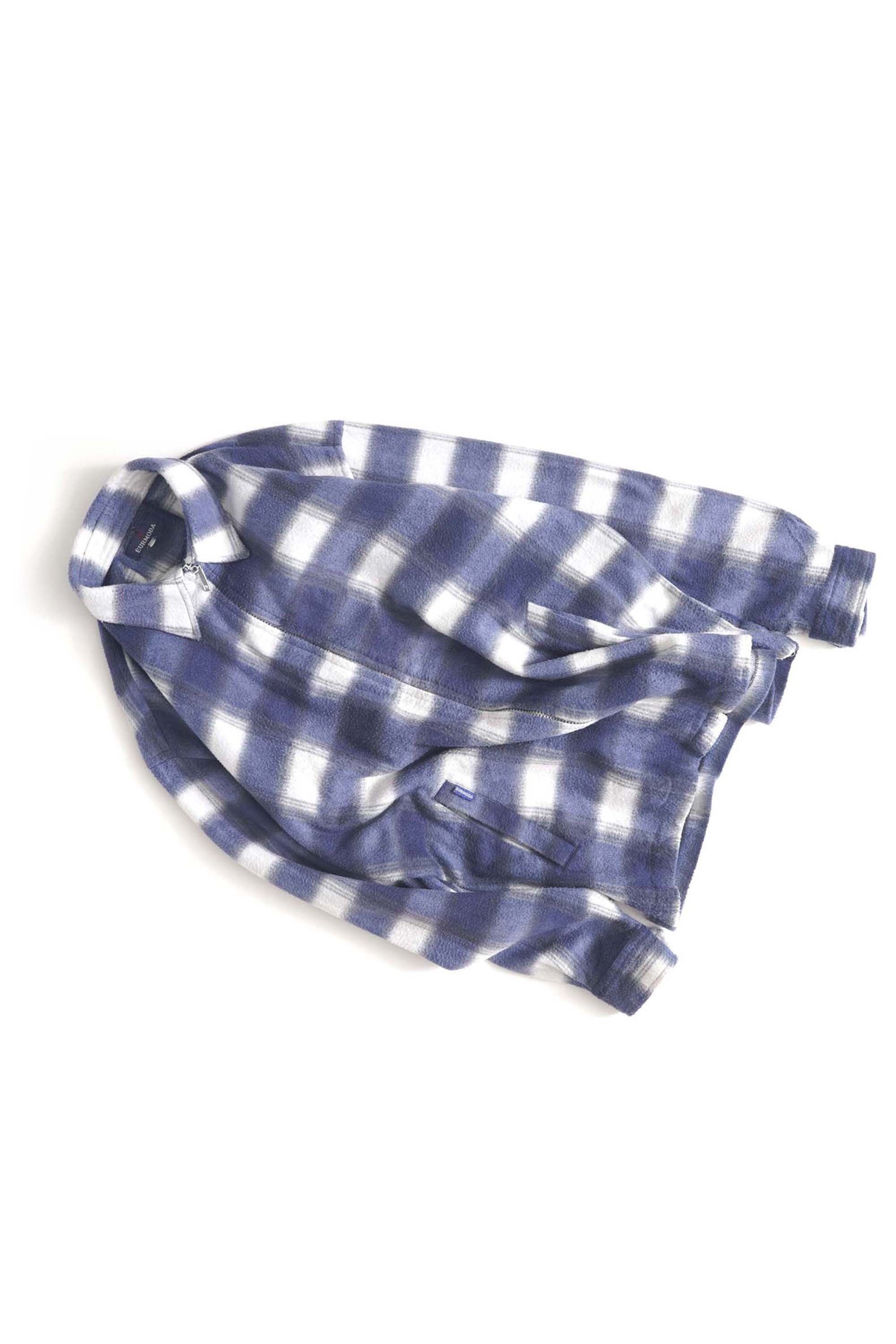 90S EURMODA OMBRE CHECK FLEECE JACKET