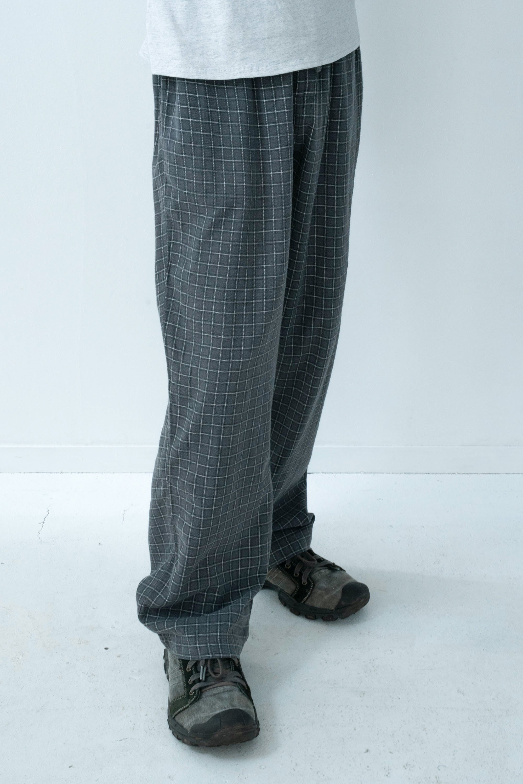 90S NORTH CREST CHECKED PAJAMA PANTS