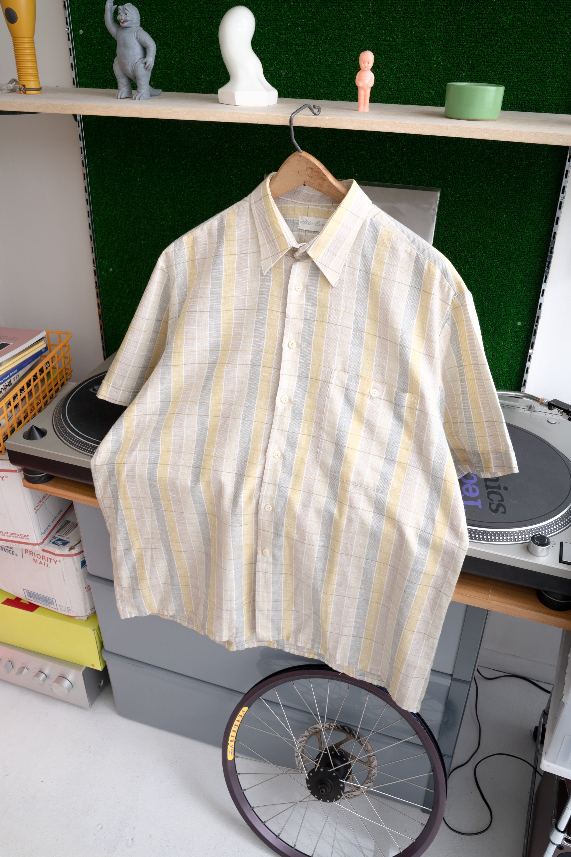 80~90S ALDO BARONI CHECKED SHIRT
