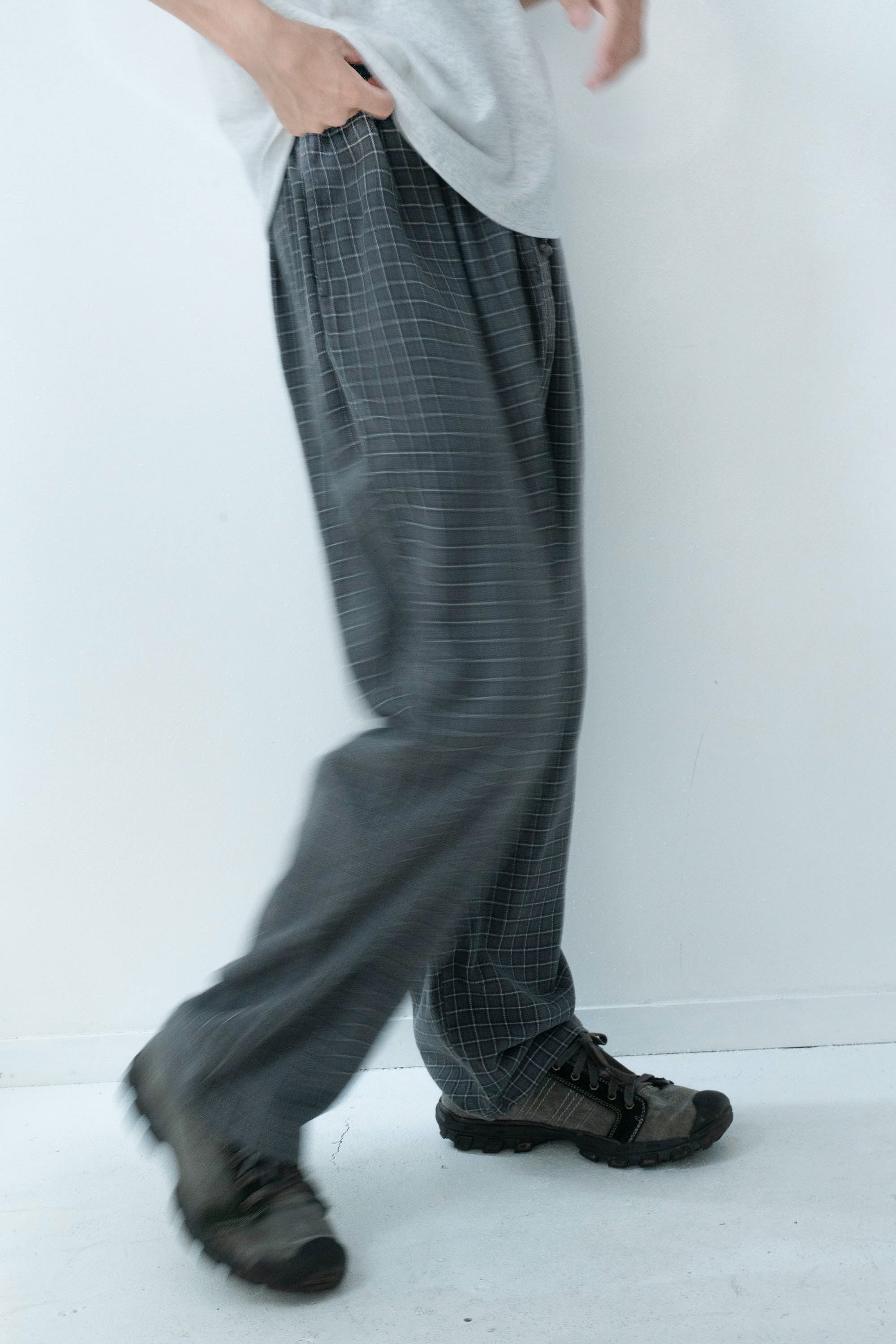 90S NORTH CREST CHECKED PAJAMA PANTS