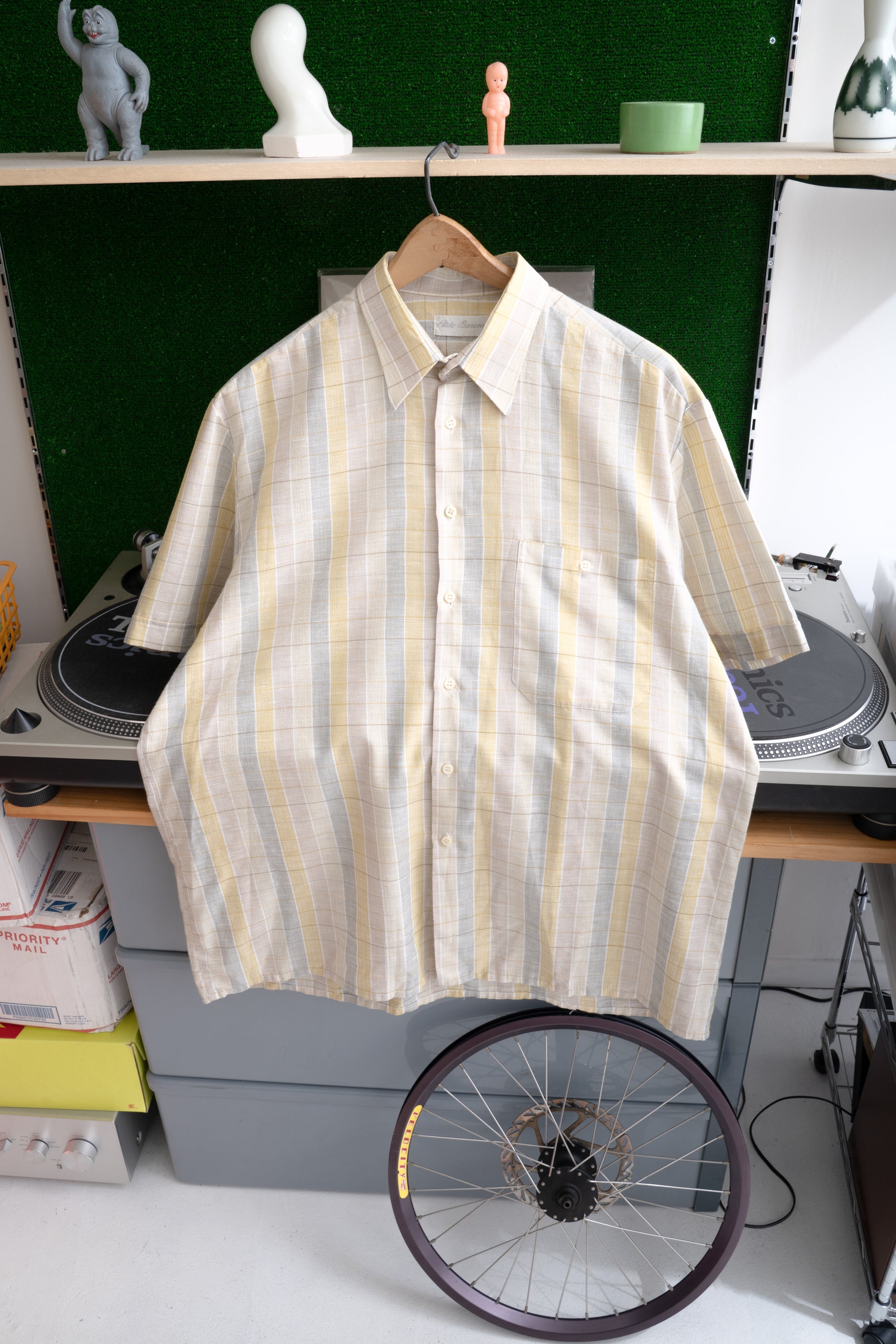 80~90S ALDO BARONI CHECKED SHIRT