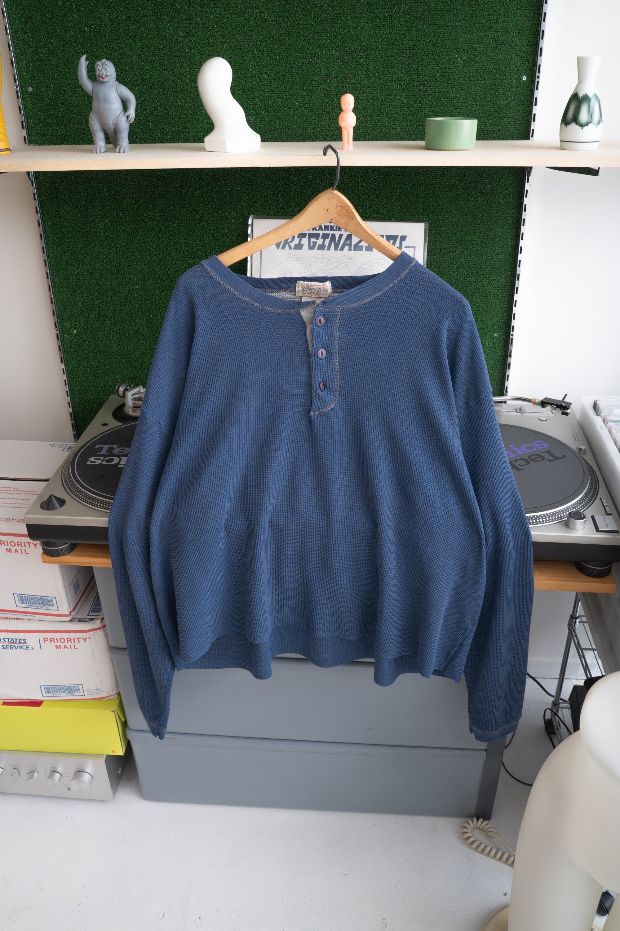 90S MADE IN USA ST JOHN'S BAY THEMAL HENRY NECK PULLOVER