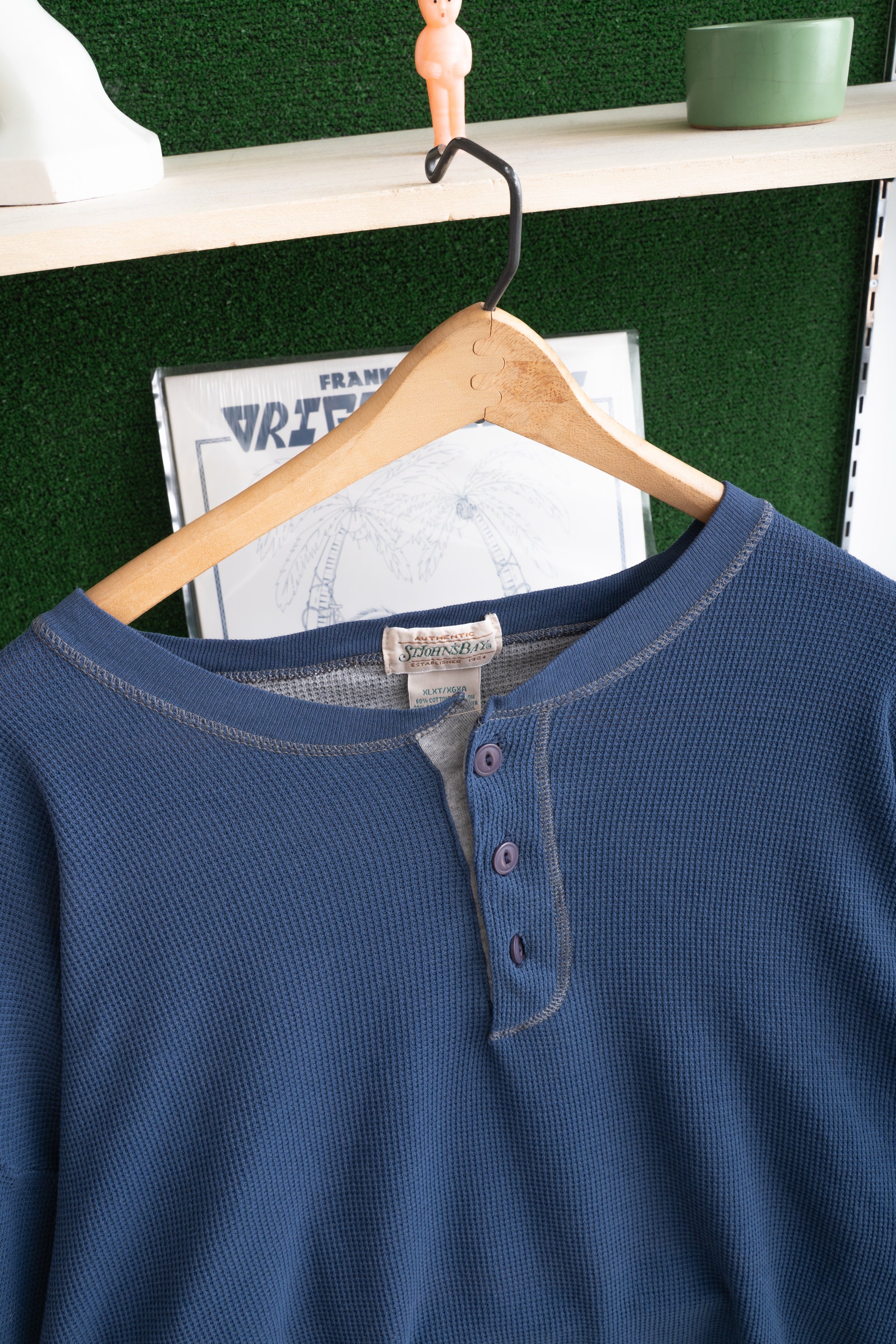 90S MADE IN USA ST JOHN'S BAY THEMAL HENRY NECK PULLOVER