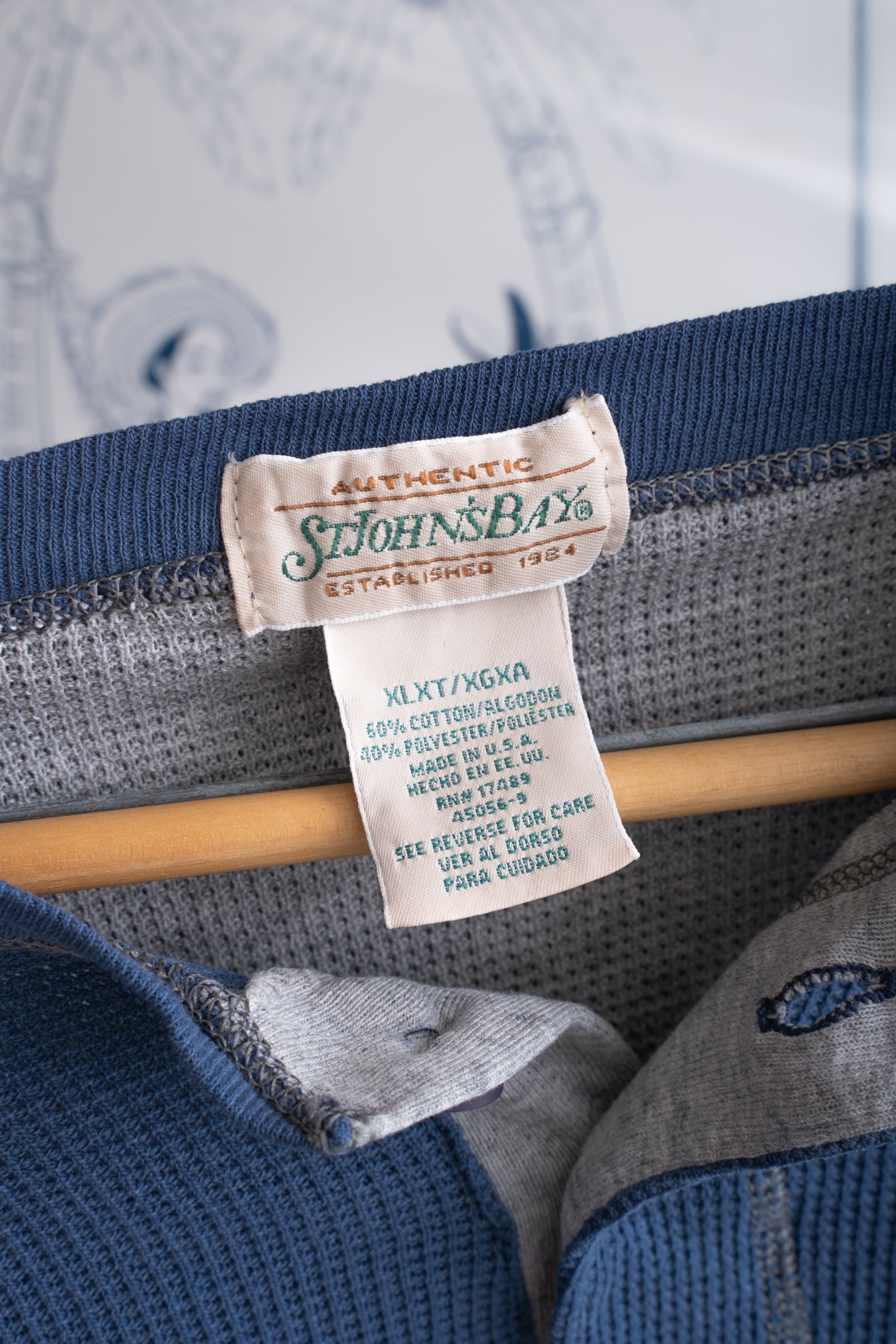 90S MADE IN USA ST JOHN'S BAY THEMAL HENRY NECK PULLOVER