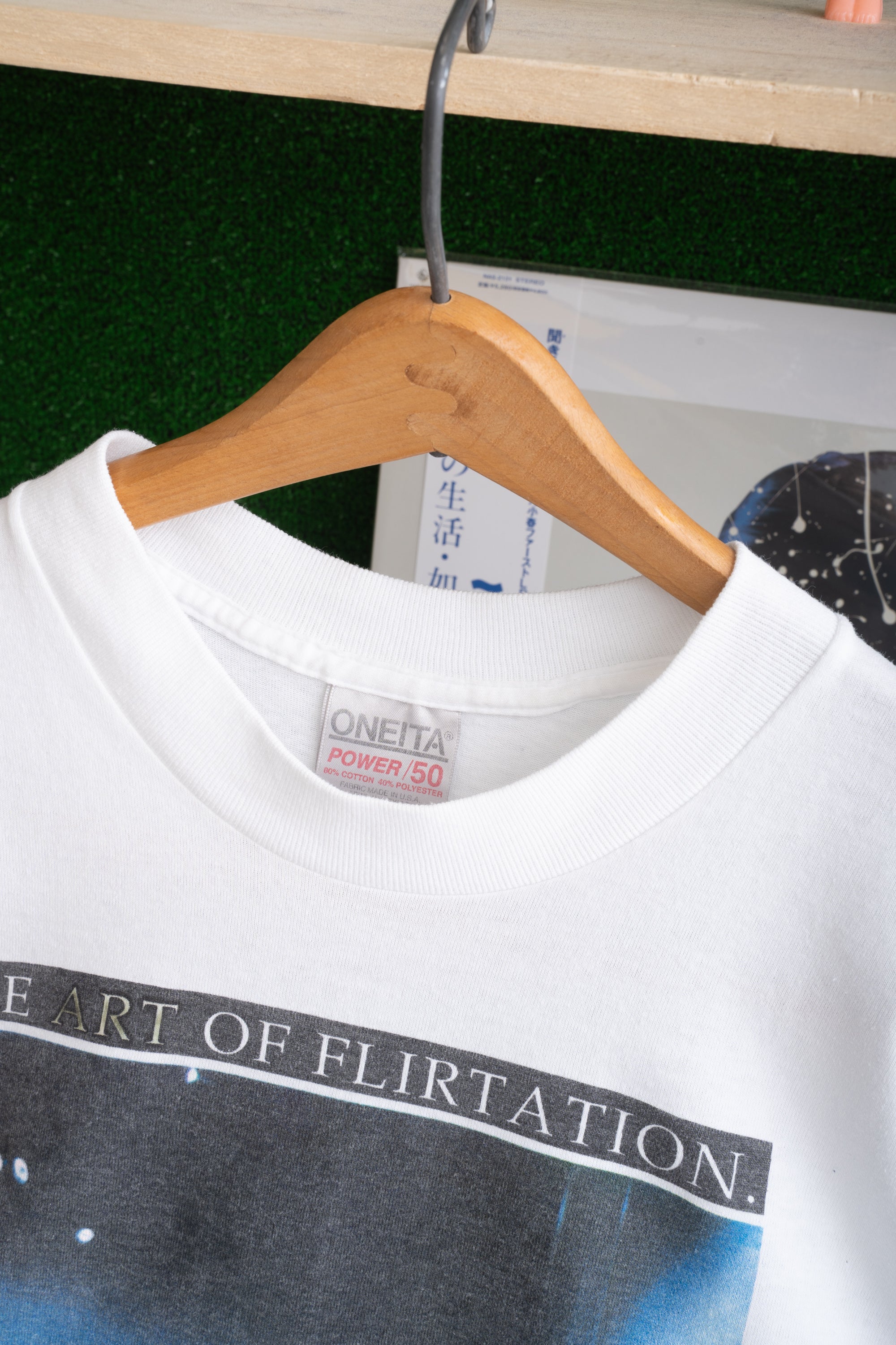 90S MADE IN USA THE ART OF  FLIRTATION BY MARTELL COGNAC T-SHIRT (ONEITA)