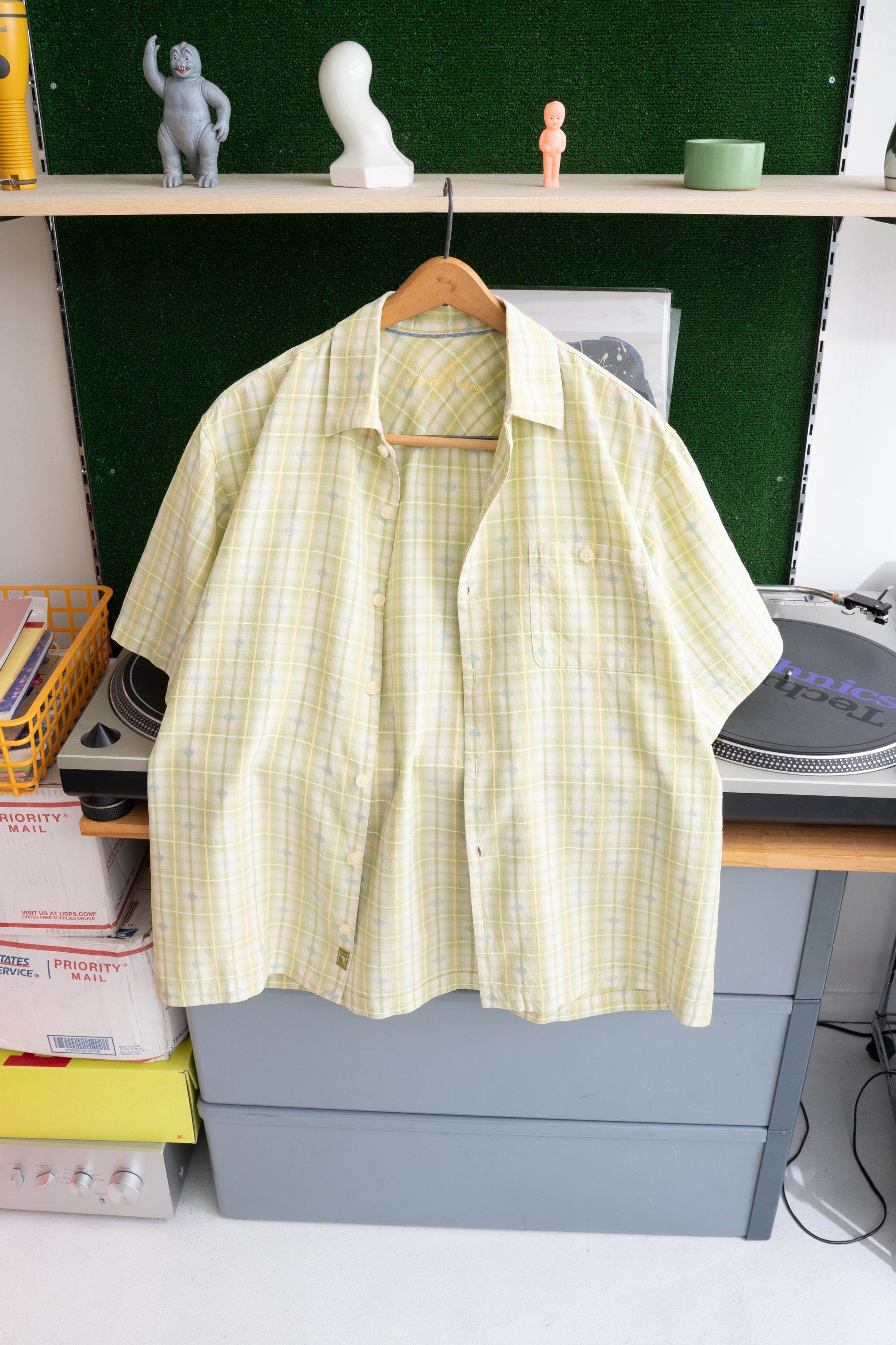 90~00S TOMMY BAHAMA CHECKED SHIRT