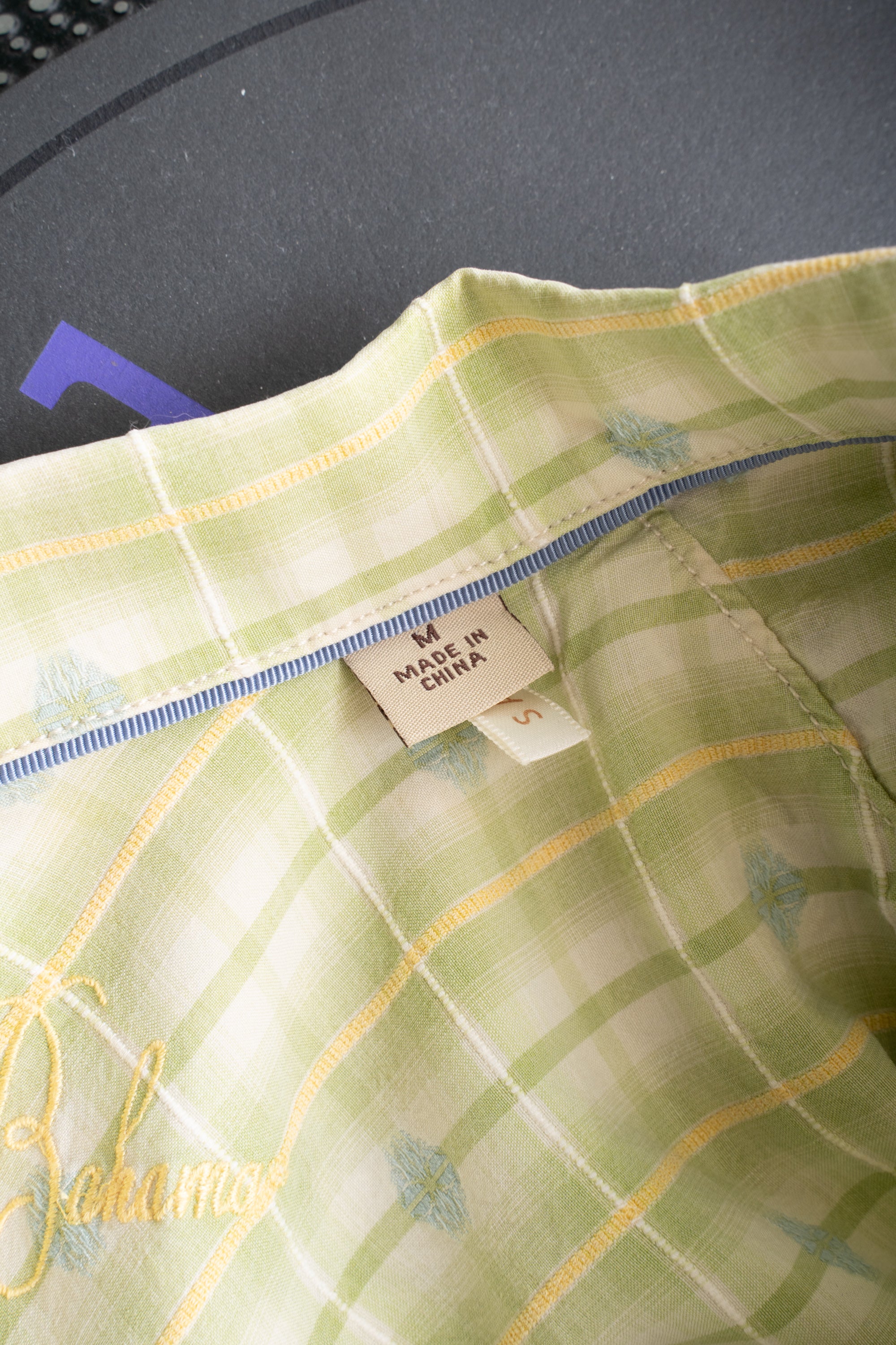 90~00S TOMMY BAHAMA CHECKED SHIRT