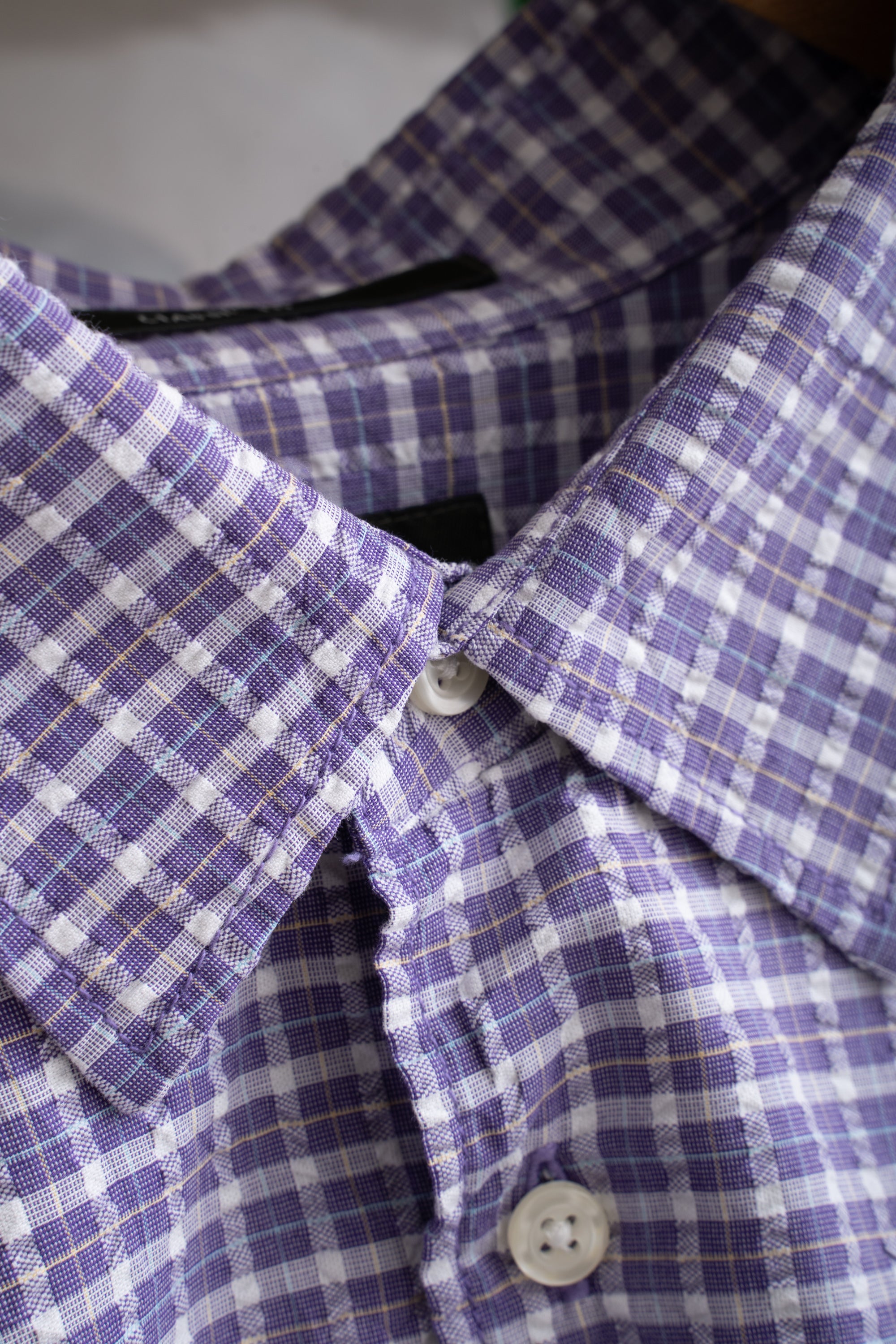 00S EDDIE BAUER CHECKED SEERSUKER SHIRT