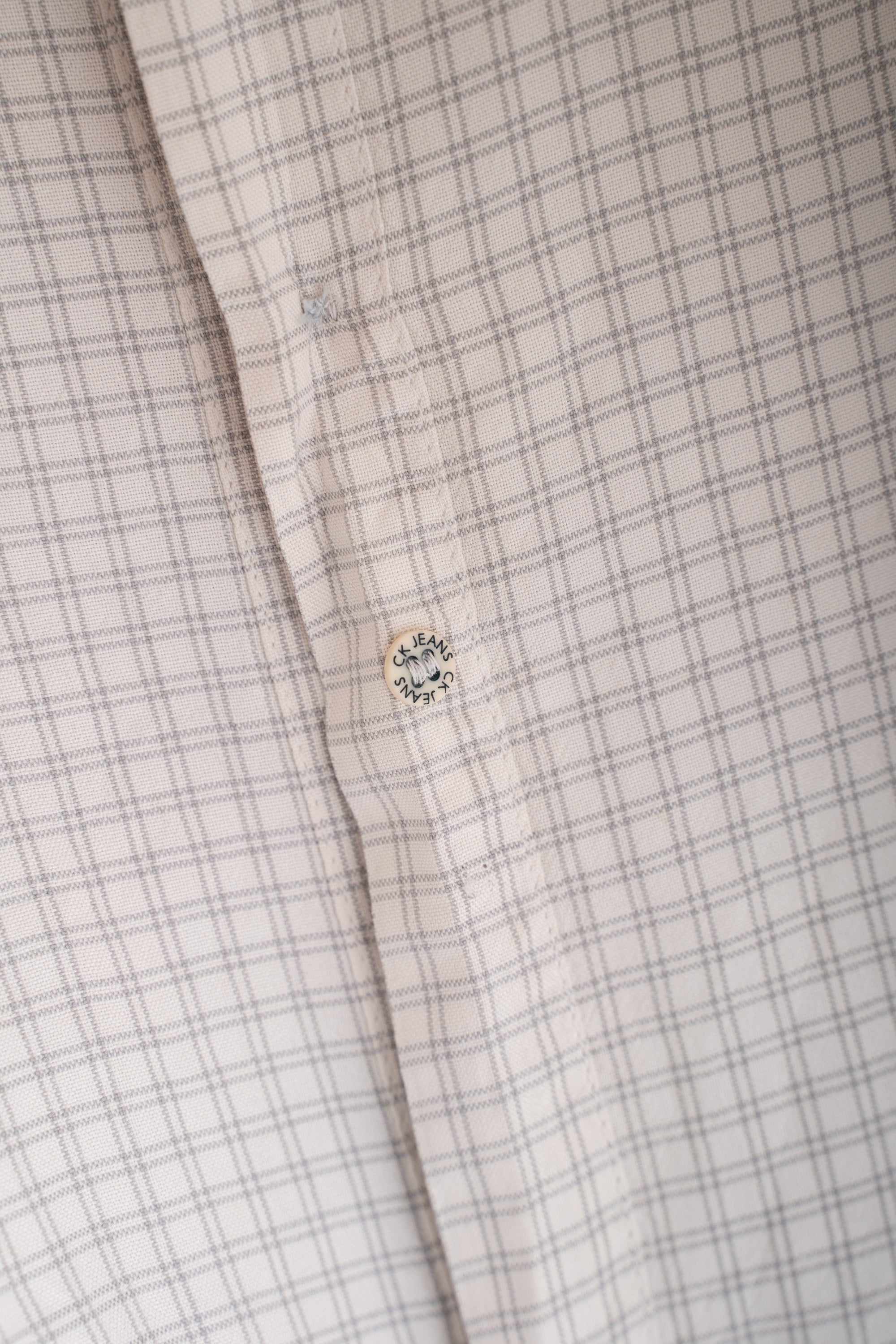 90S CALVIN KLEIN CHECKED SILK SHIRT