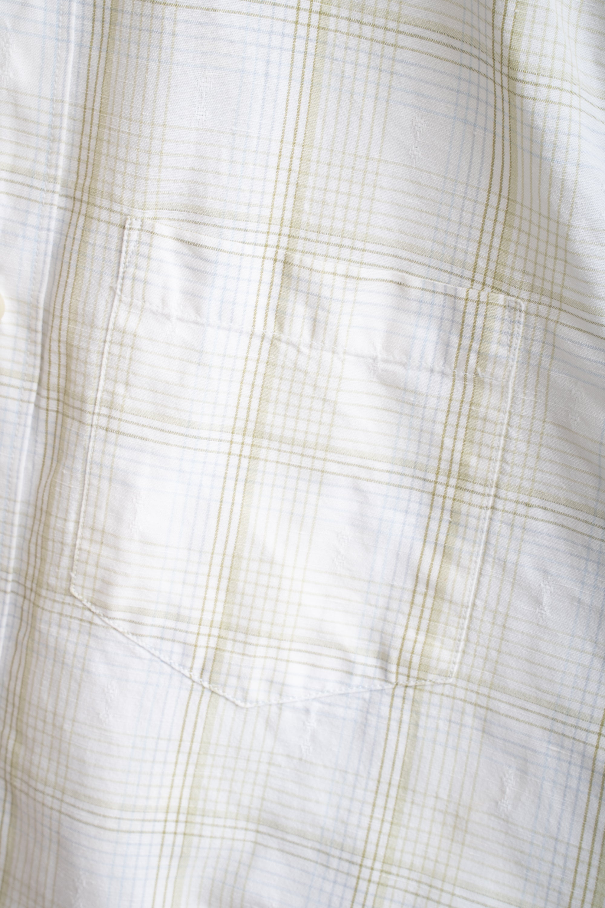 00S BANANA REPUBLIC CHECKED LINEN SHIRT