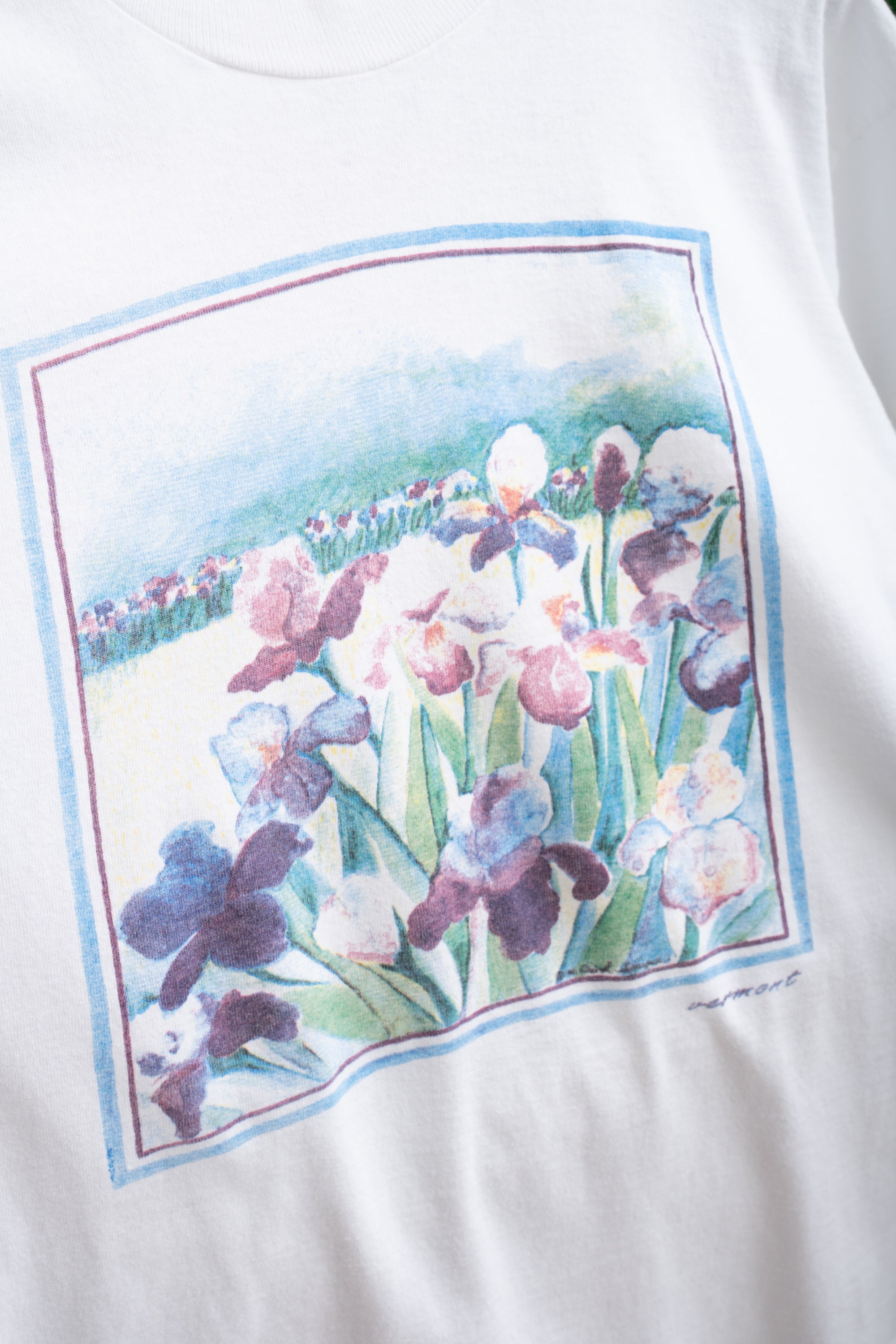 90S MADE IN USA FLOWER PRINT T-SHIRT (FRUIT OF THE LOOM)