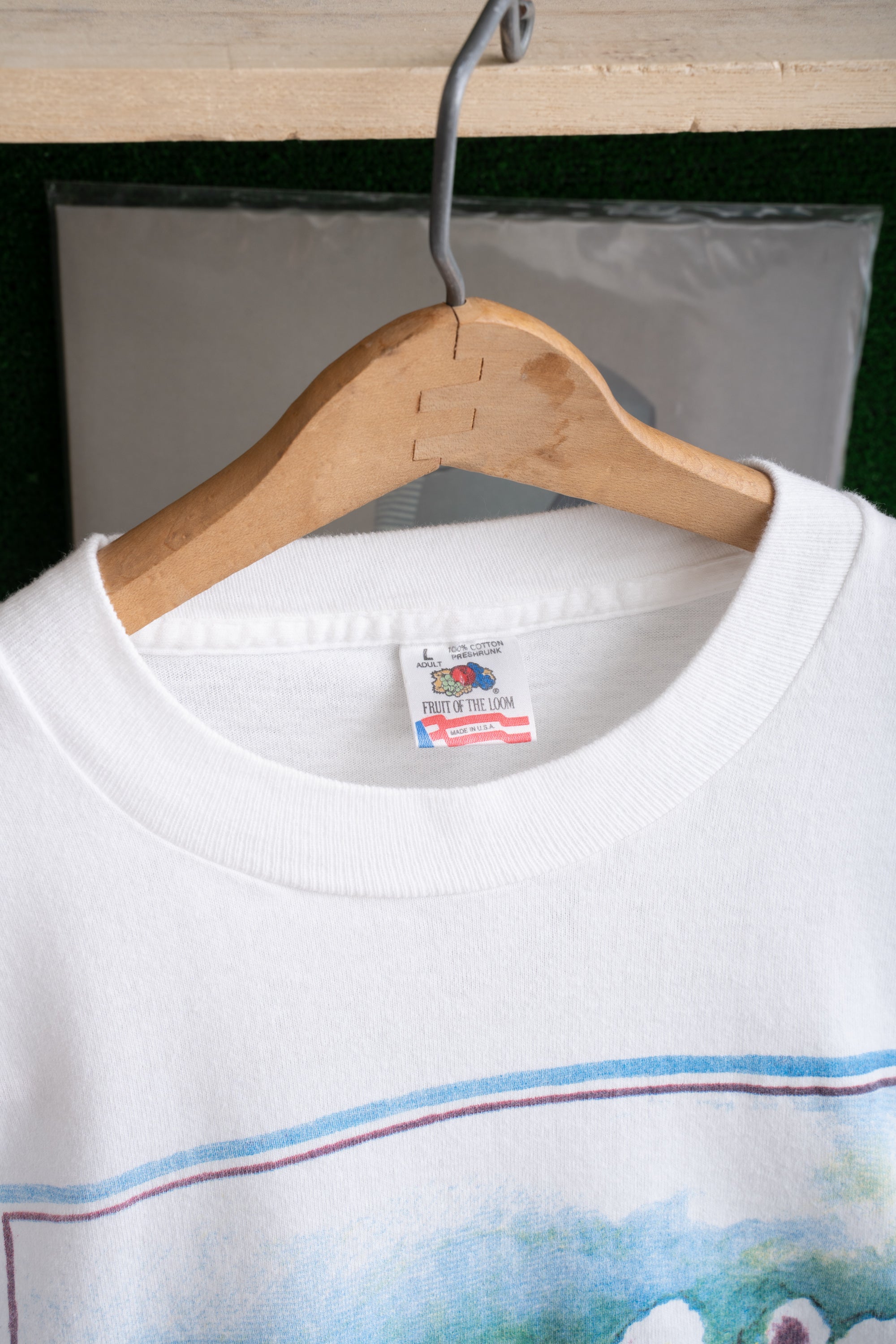 90S MADE IN USA FLOWER PRINT T-SHIRT (FRUIT OF THE LOOM)