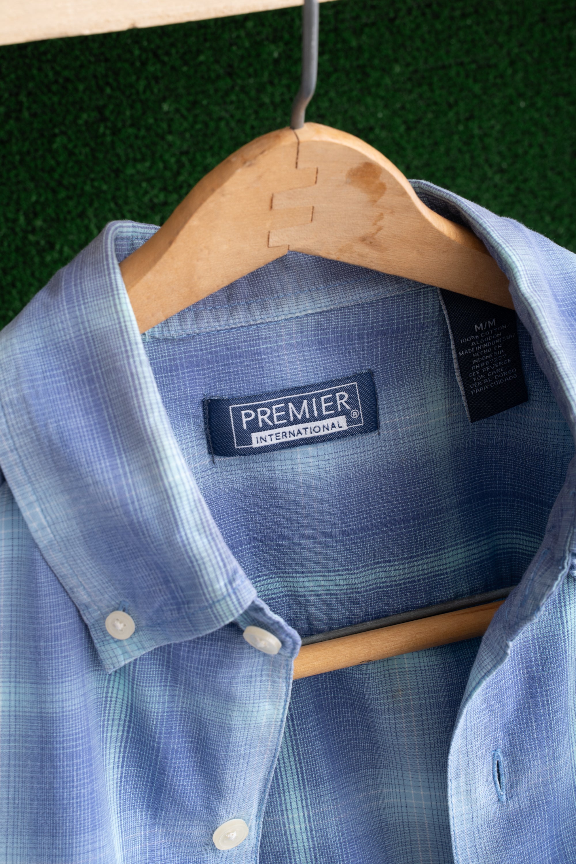 00S PREMIER INTERNATIONAL CHECKED BUTTON DOWN SHIRT
