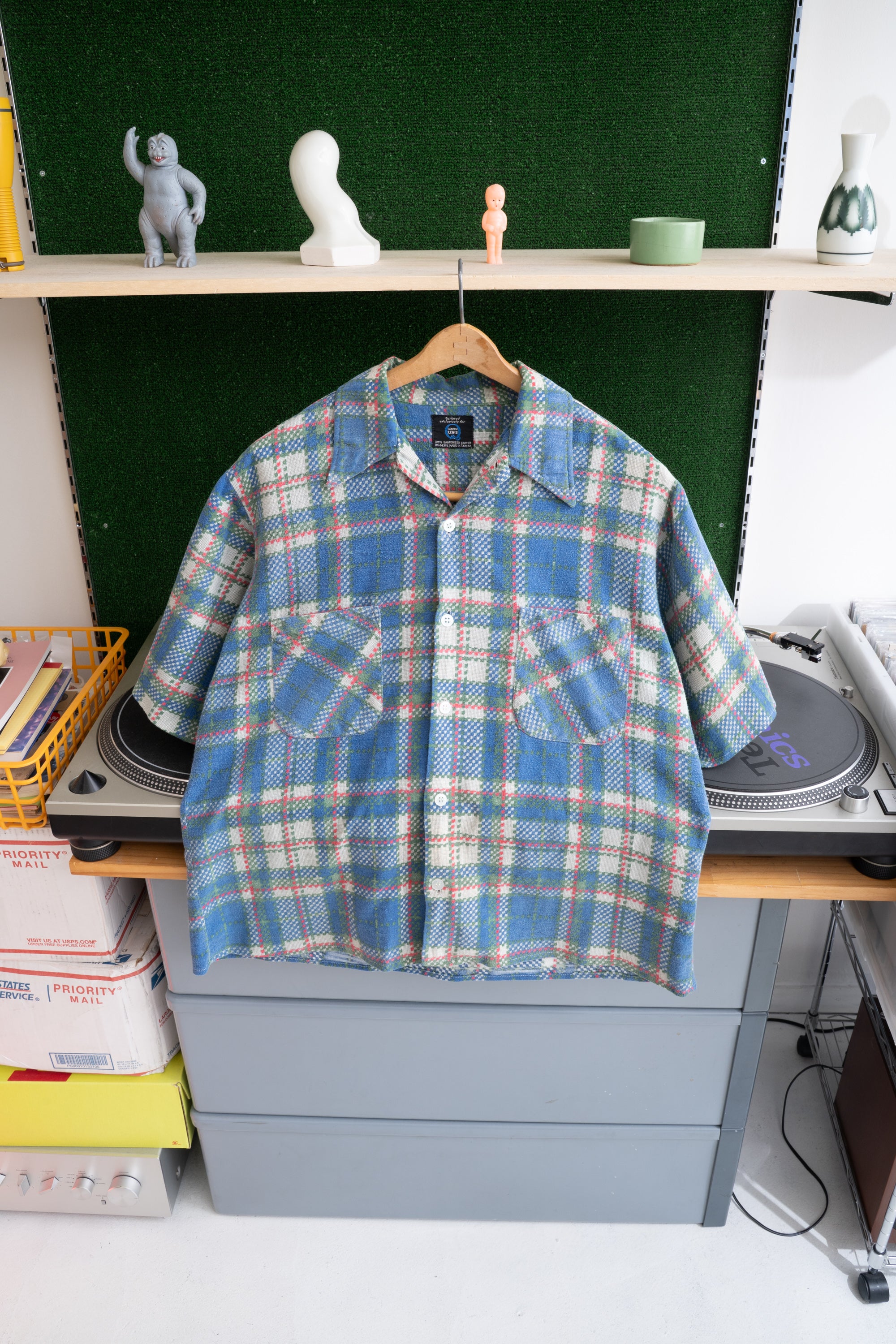 80S ANDREW LEWIS CHECKED  SHIRT