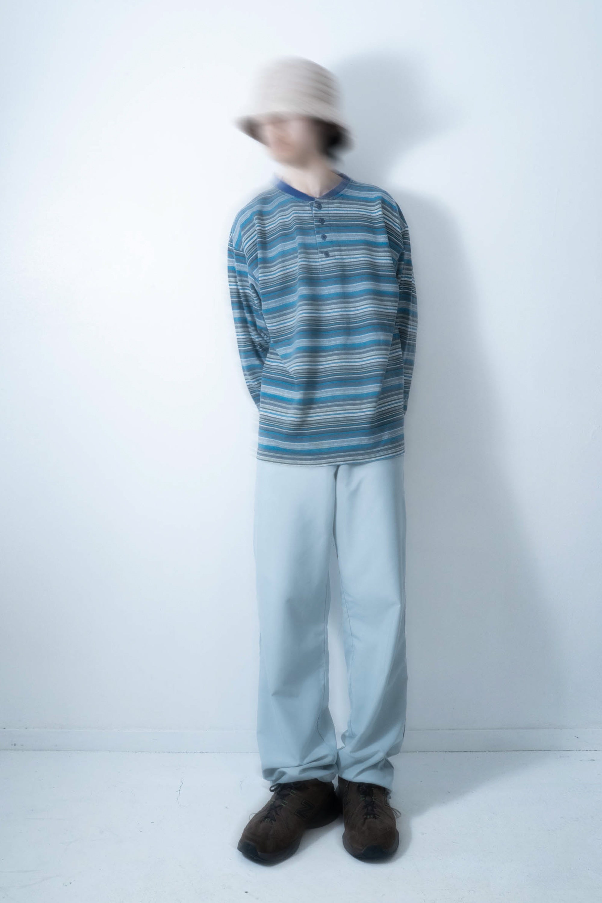 90S UNKNOWN BRAND MOSS STITCHED HENRY NECK PULLOVER