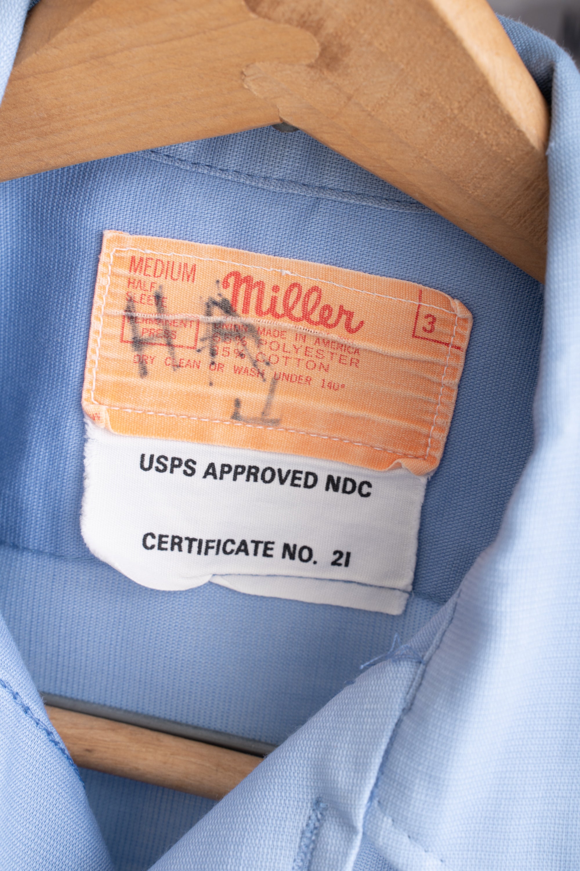 80S MADE IN USA MILLER USPS APPROVED SHIRT