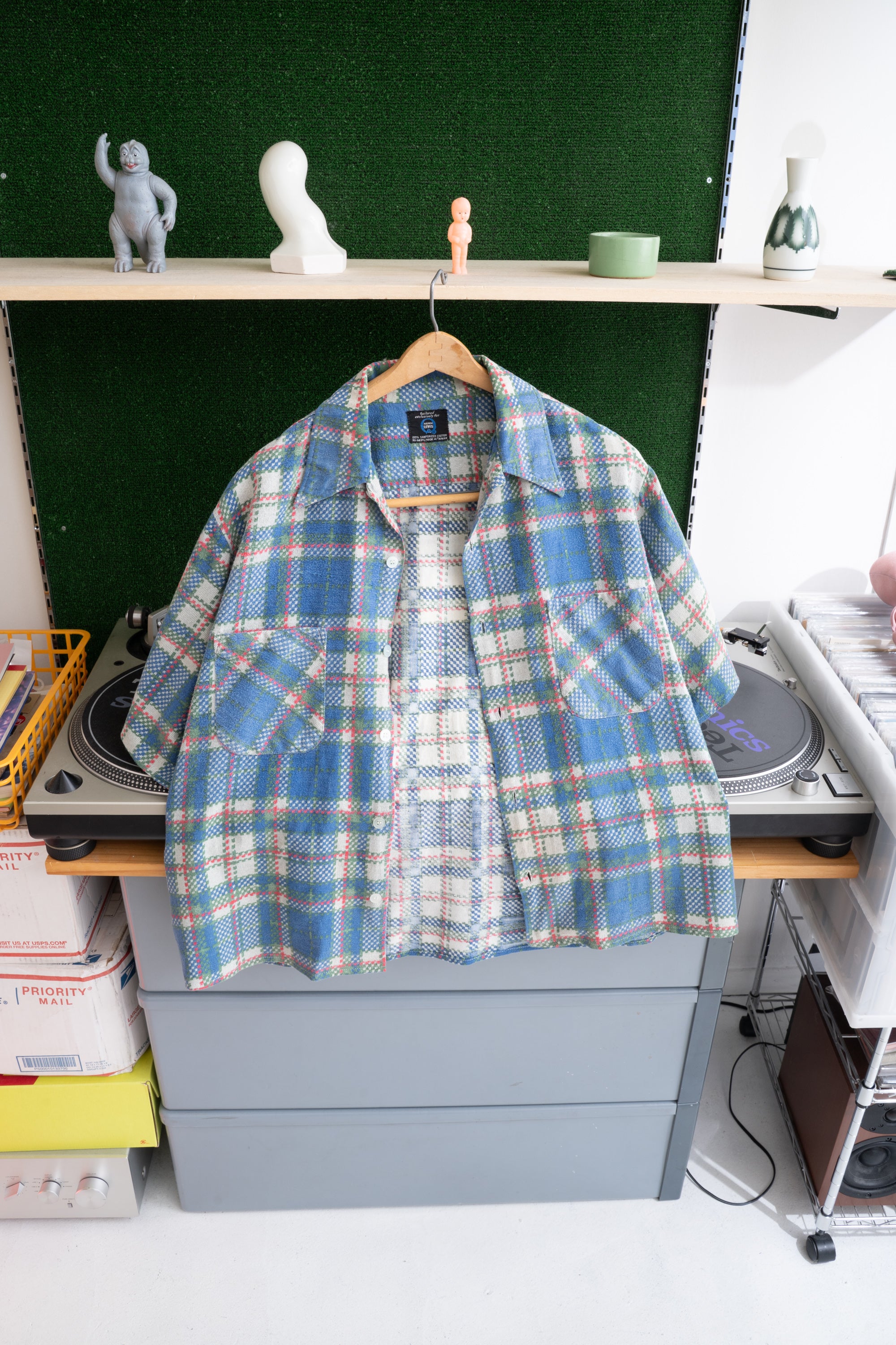80S ANDREW LEWIS CHECKED  SHIRT