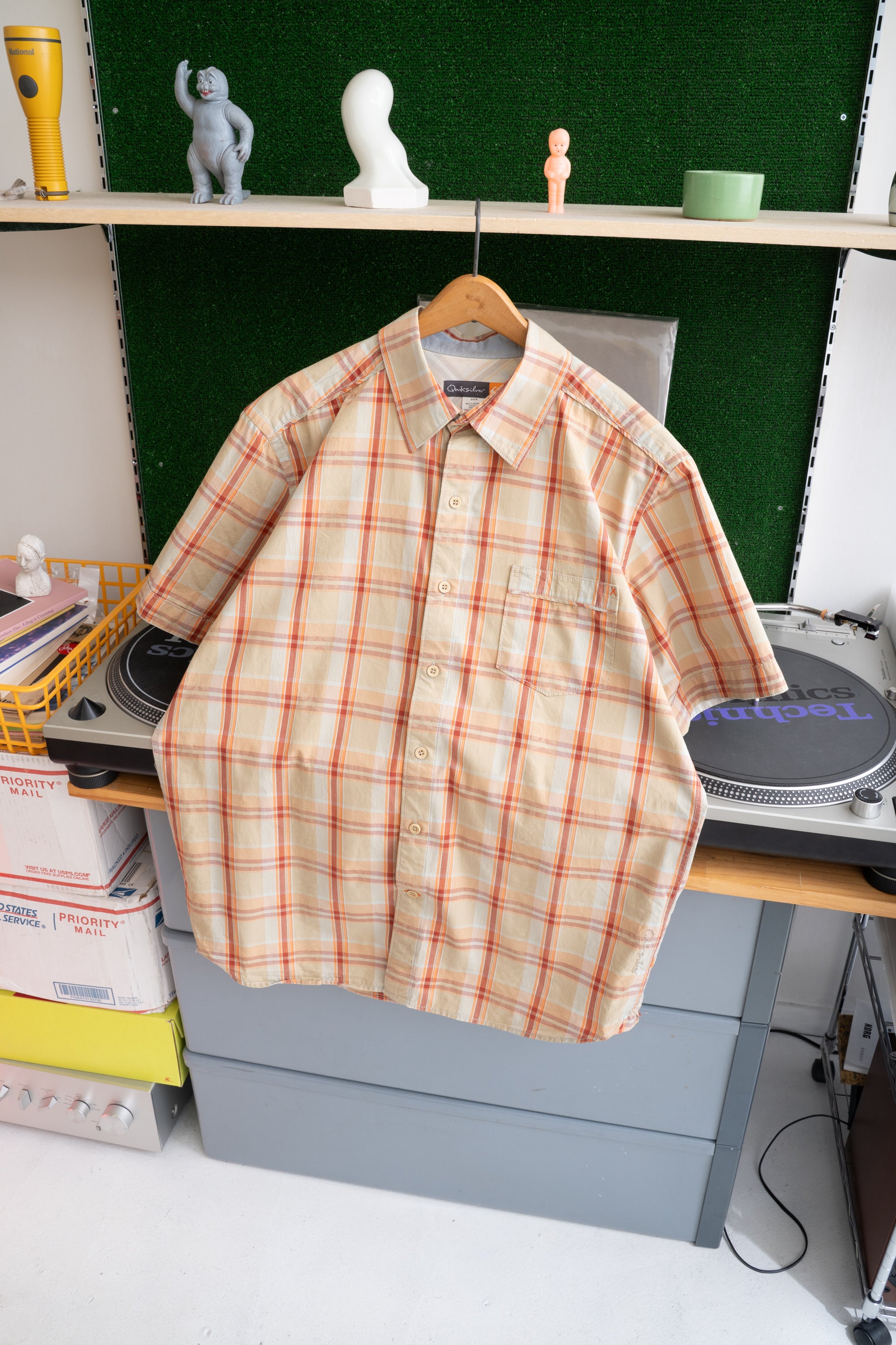 00S QUICK SILVER CHECKED SHIRT