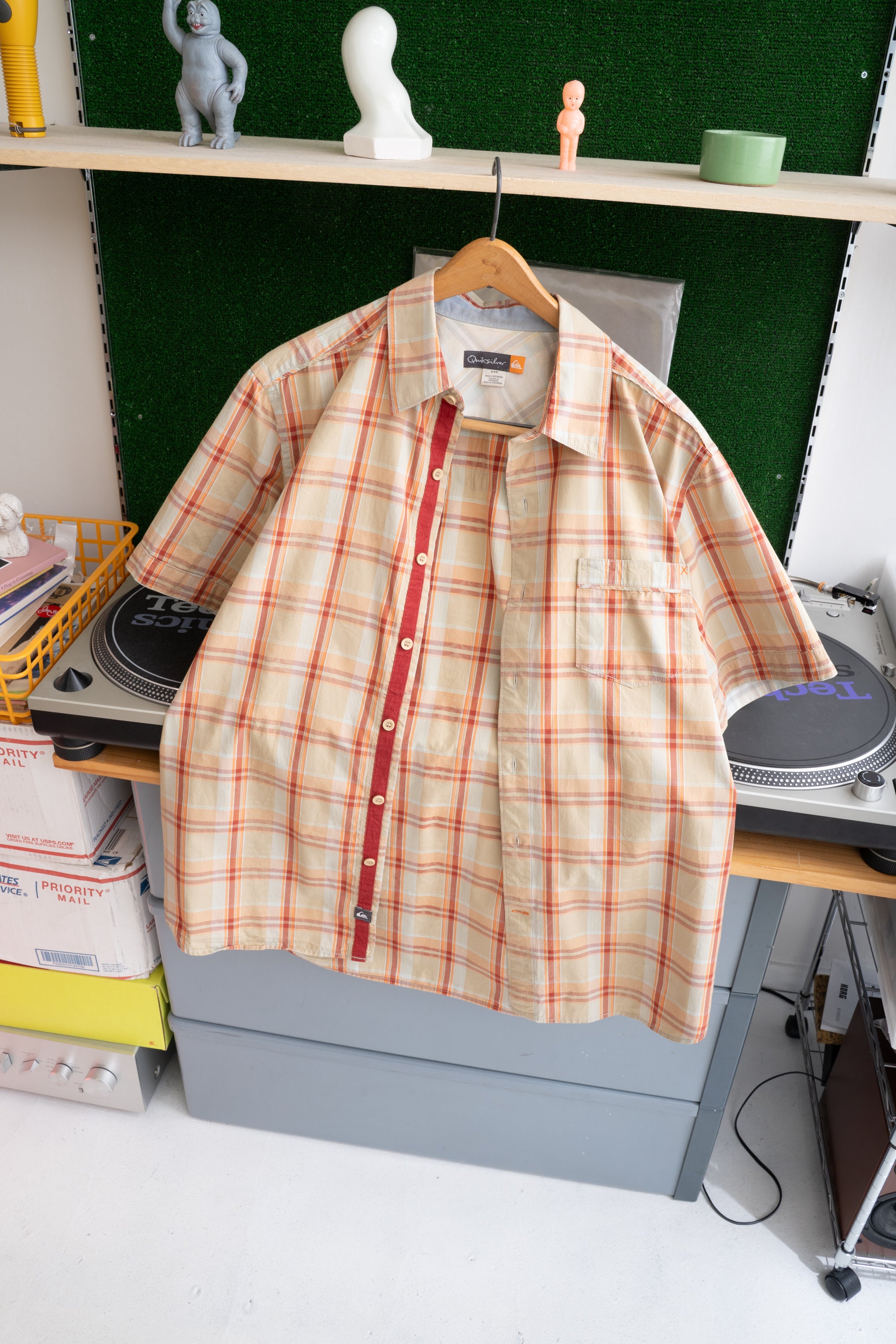 00S QUICK SILVER CHECKED SHIRT