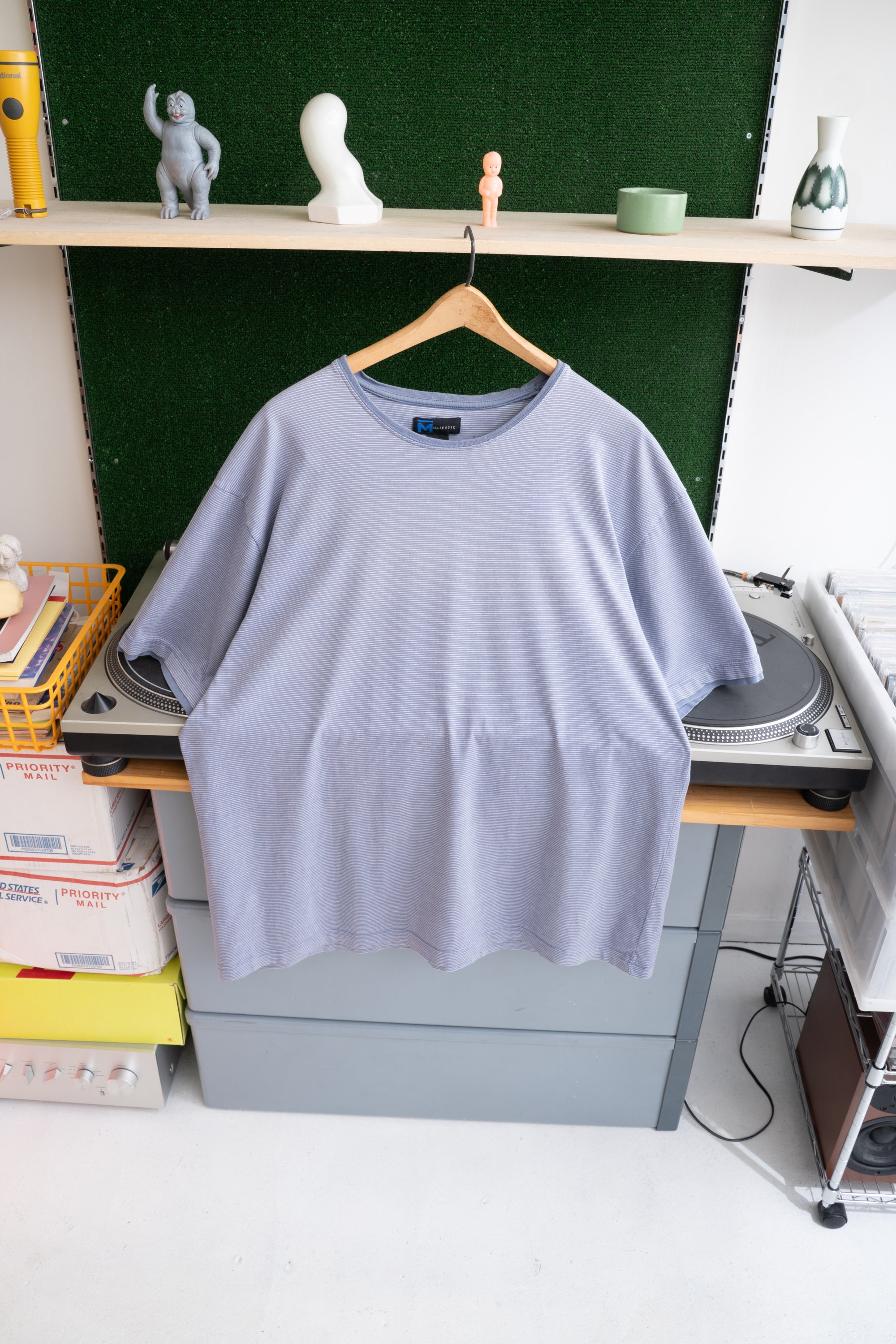 90~00S MAJESTIC STRIPED T-SHIRT