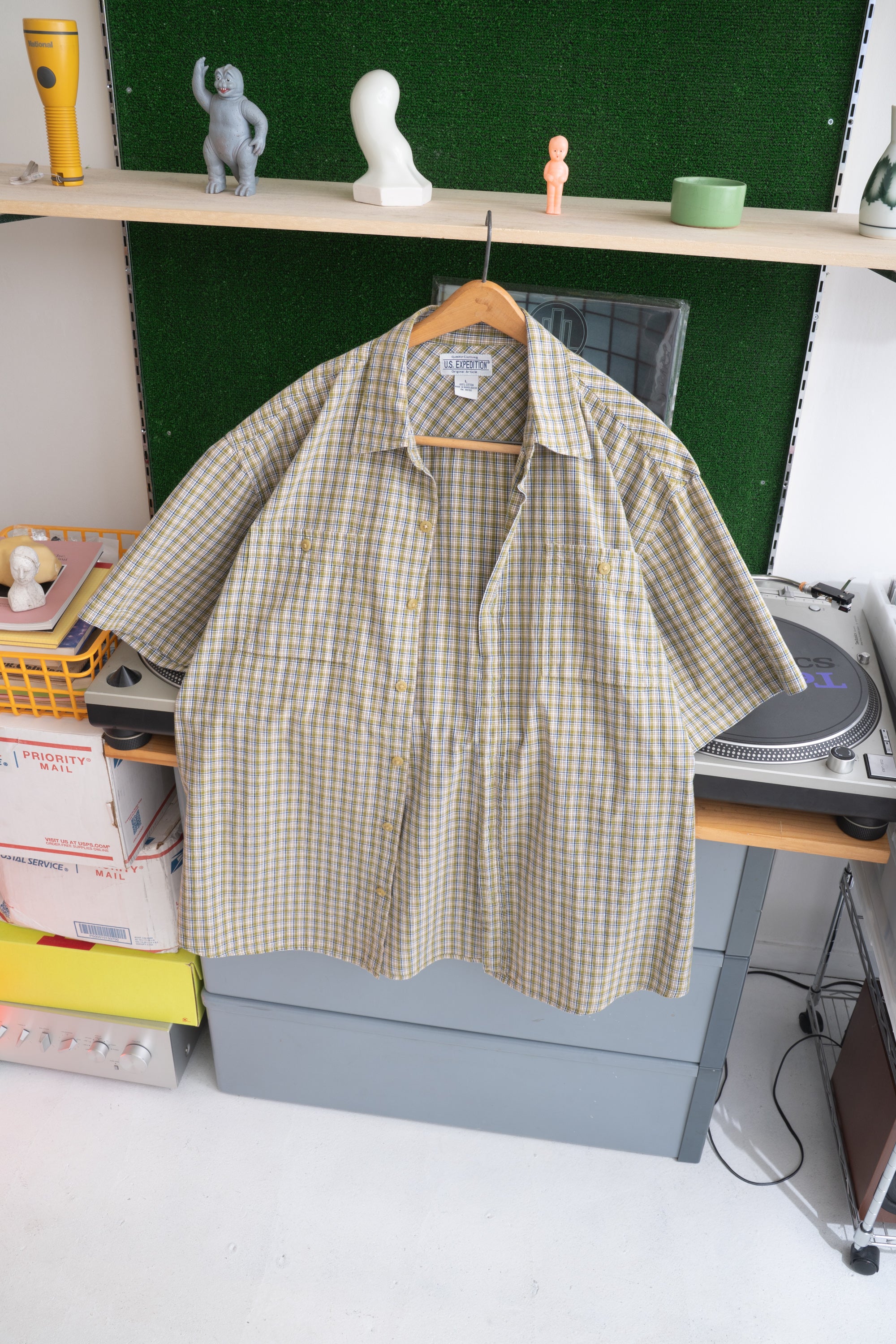 90S U.S.EXPEDITION CHECKED SHIRT