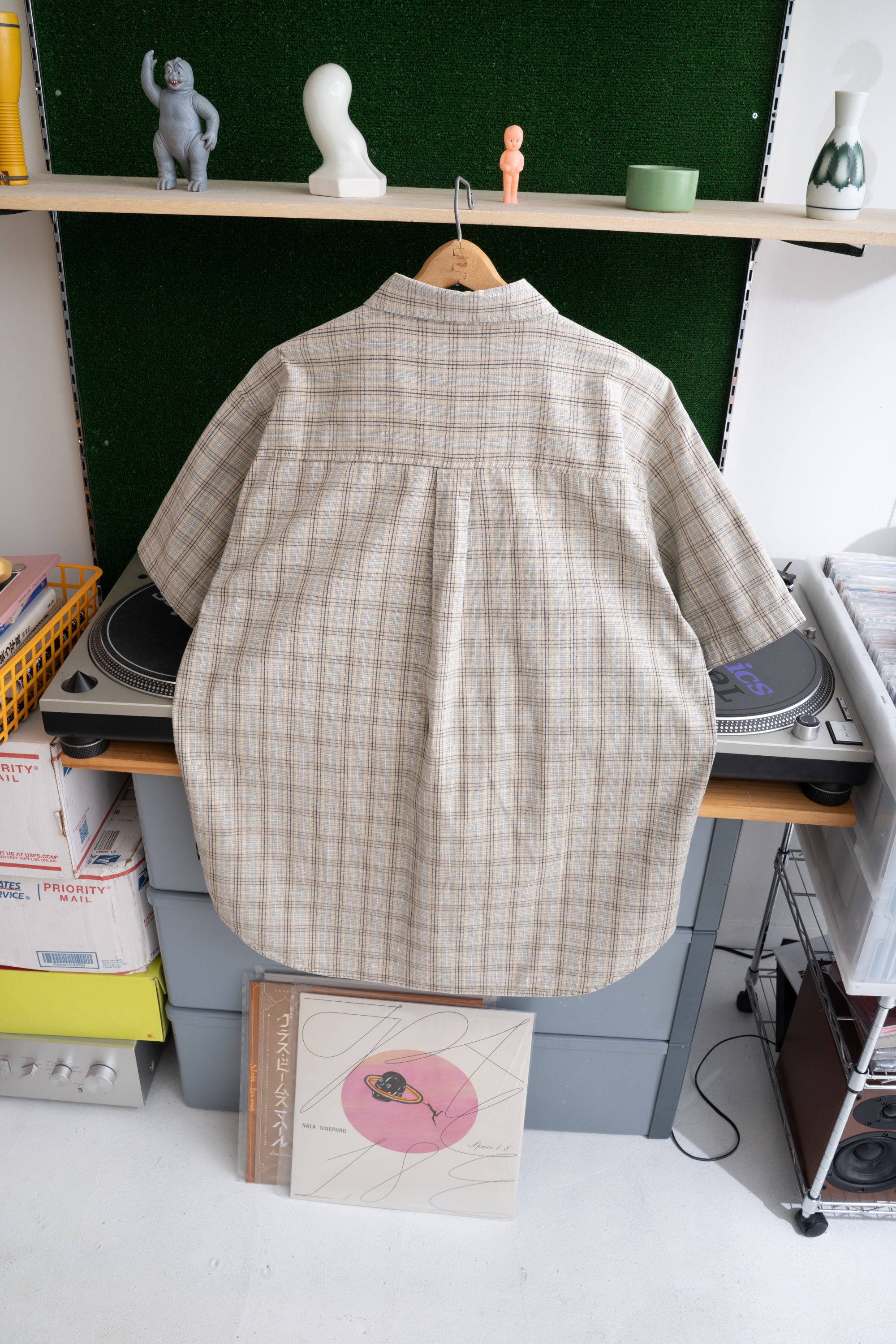 90S SHAH SAFARI CHECKED SHIRT