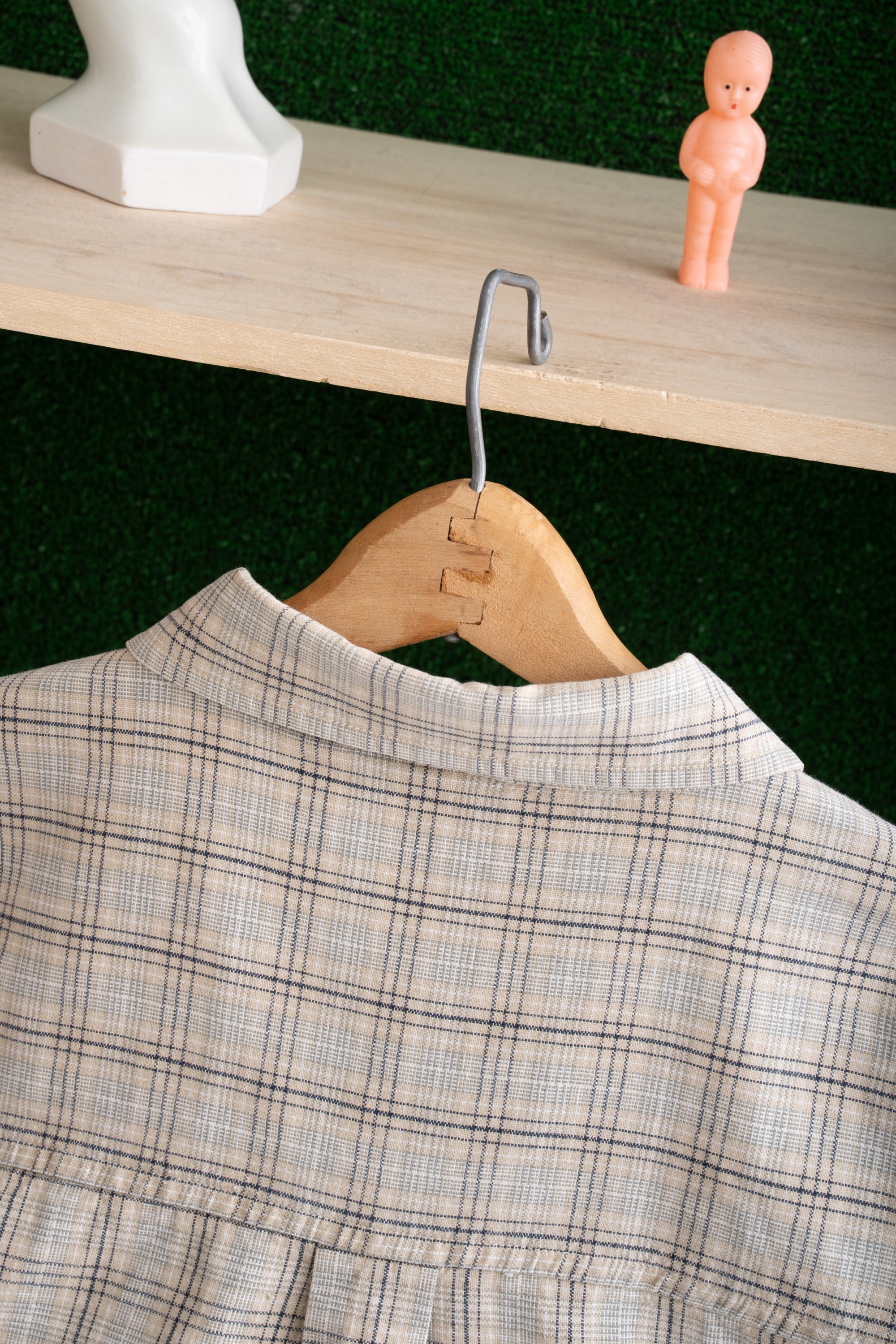 90S SHAH SAFARI CHECKED SHIRT