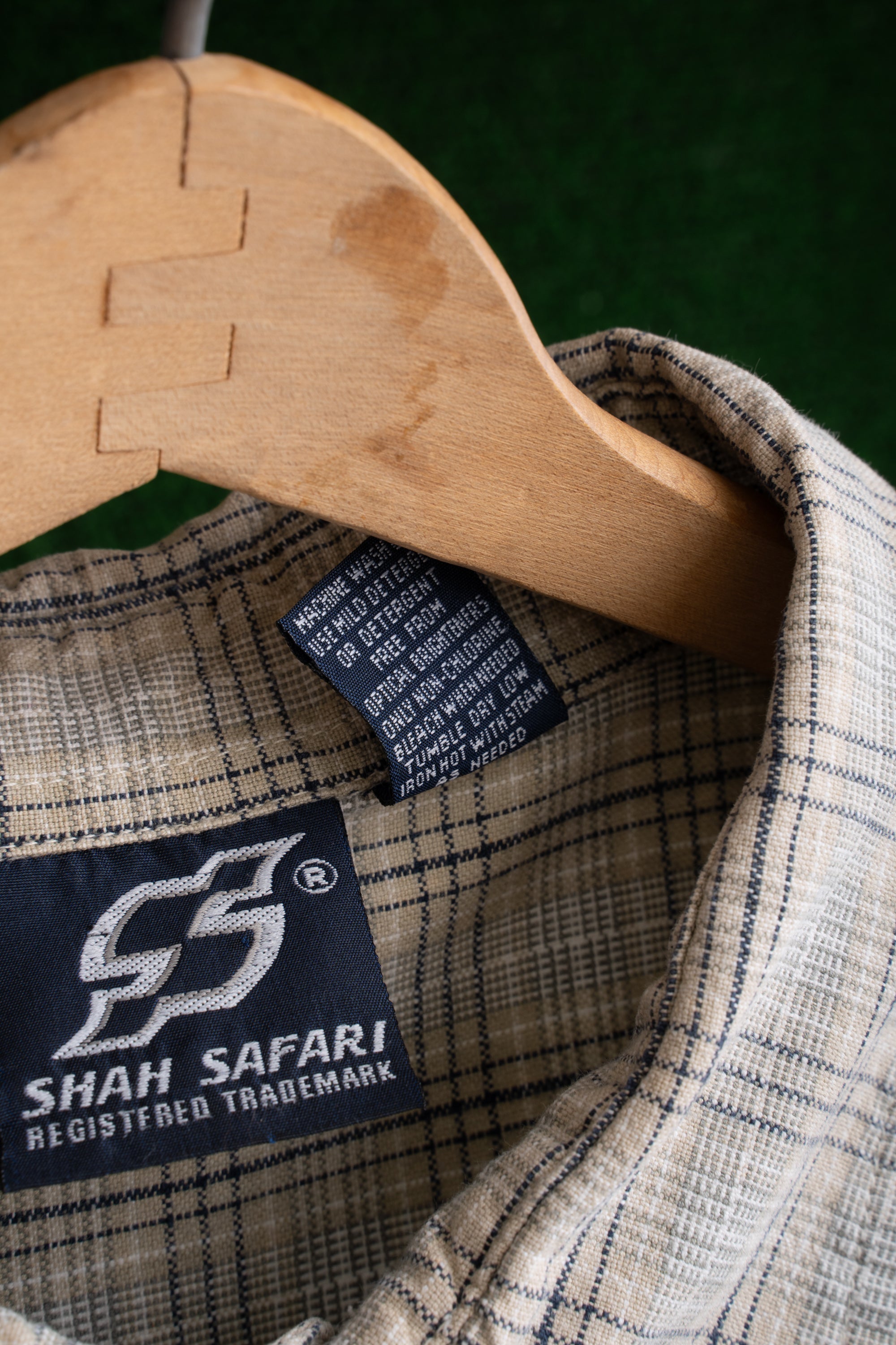 90S SHAH SAFARI CHECKED SHIRT
