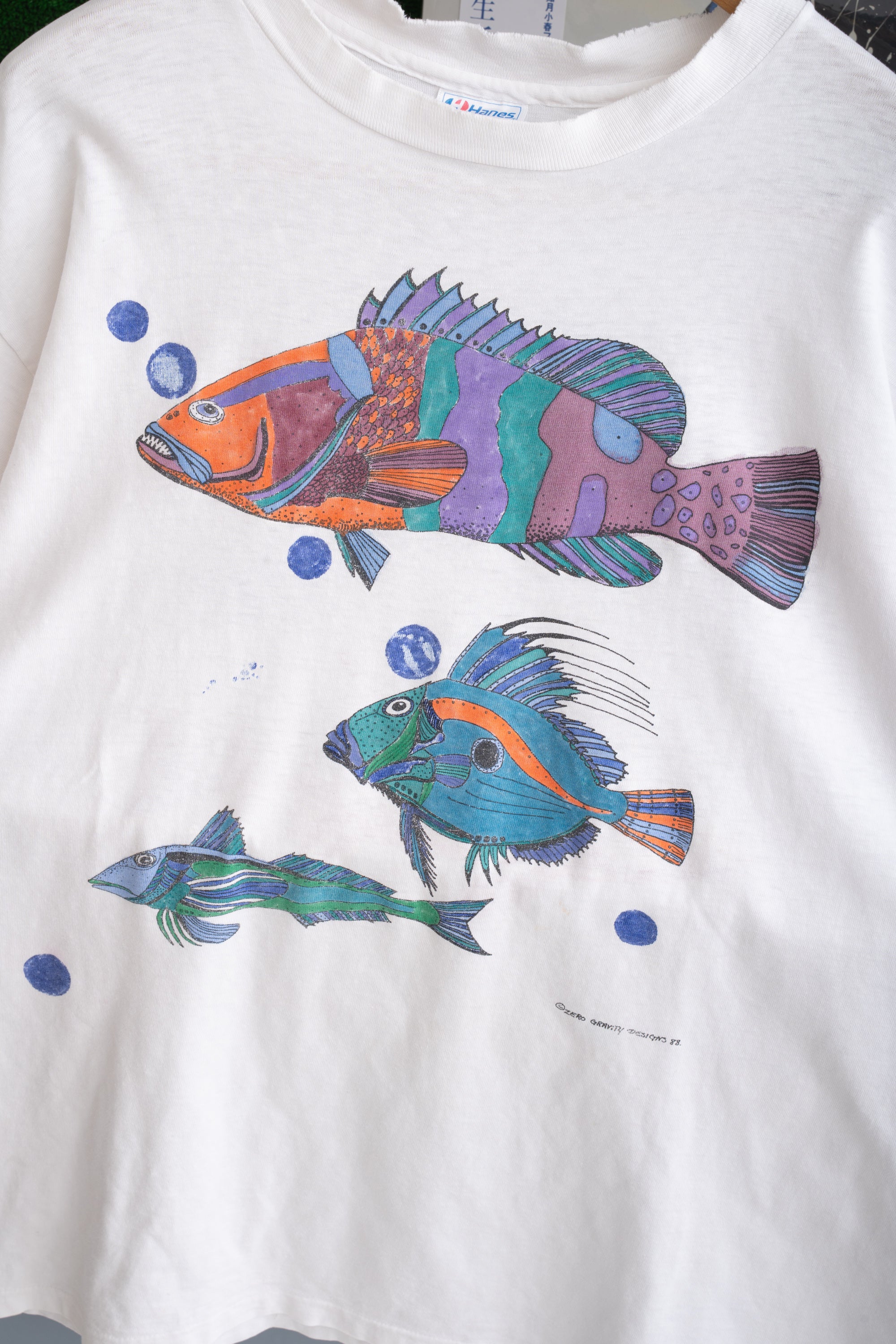 1988S MADE IN USA FISH T-SHIRT (ZERO GRAVITY DESIGNS)