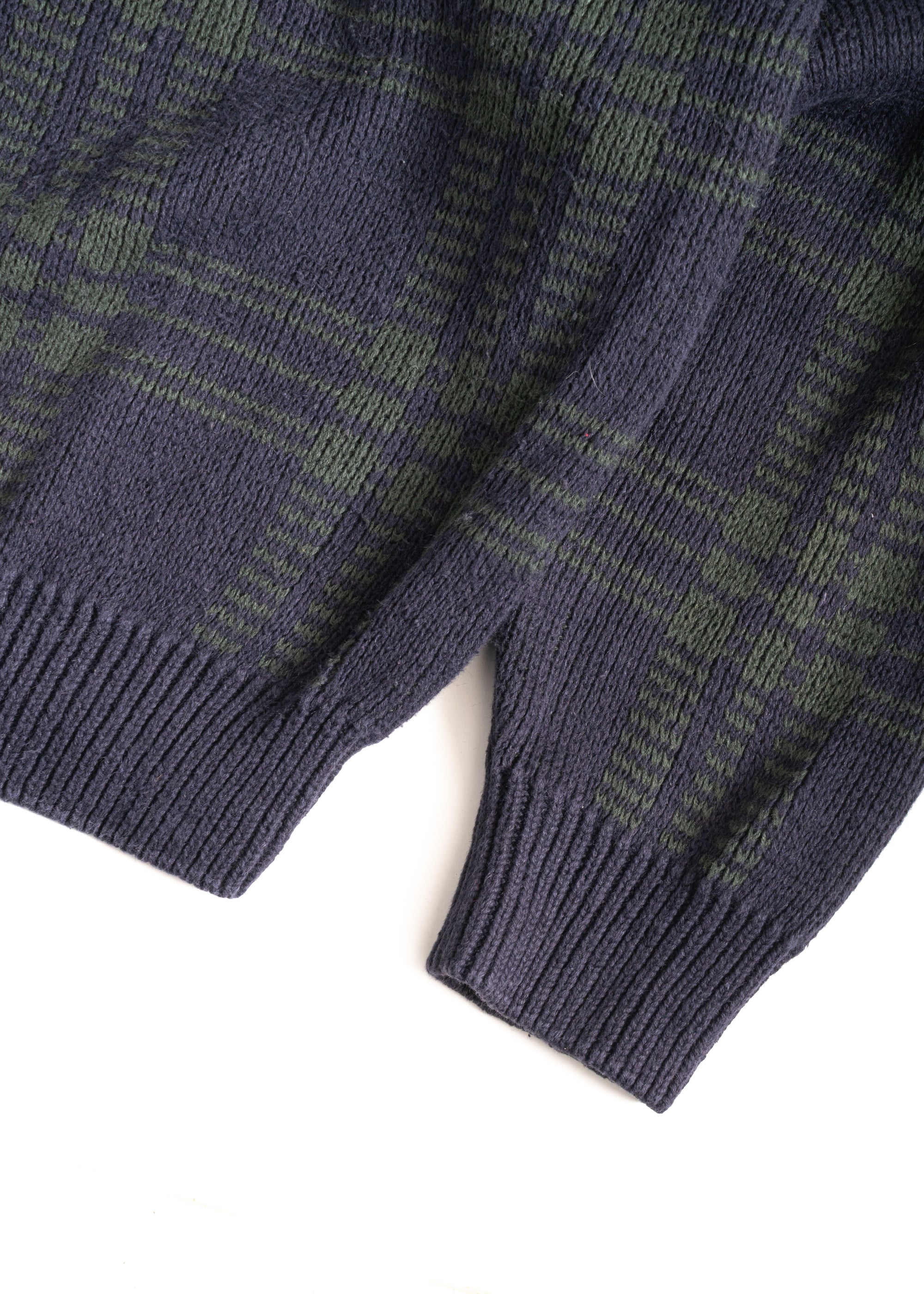 90S ROUNDTREE & YORKE CHECKED RAMIE COTTON SWEATER