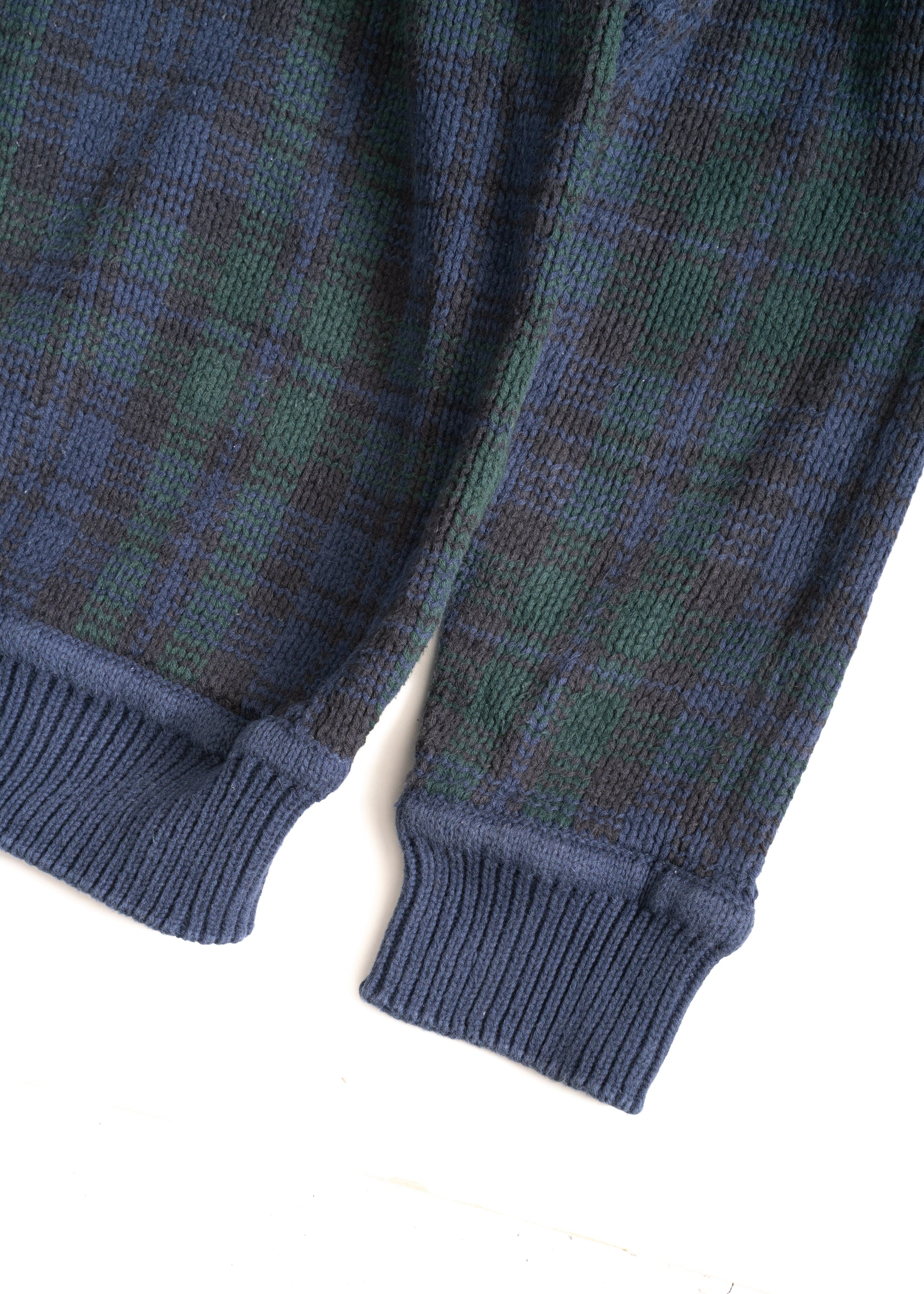 90S ROUNDTREE & YORKE CHECKED COTTON SWEATER