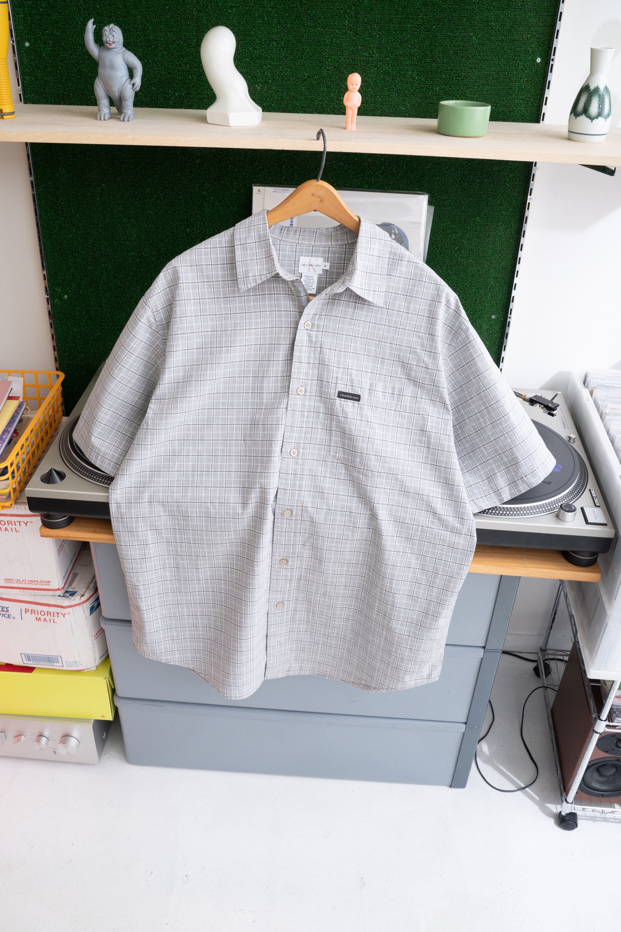 90S CALVIN KLEIN JEANS CHECKED SHIRT
