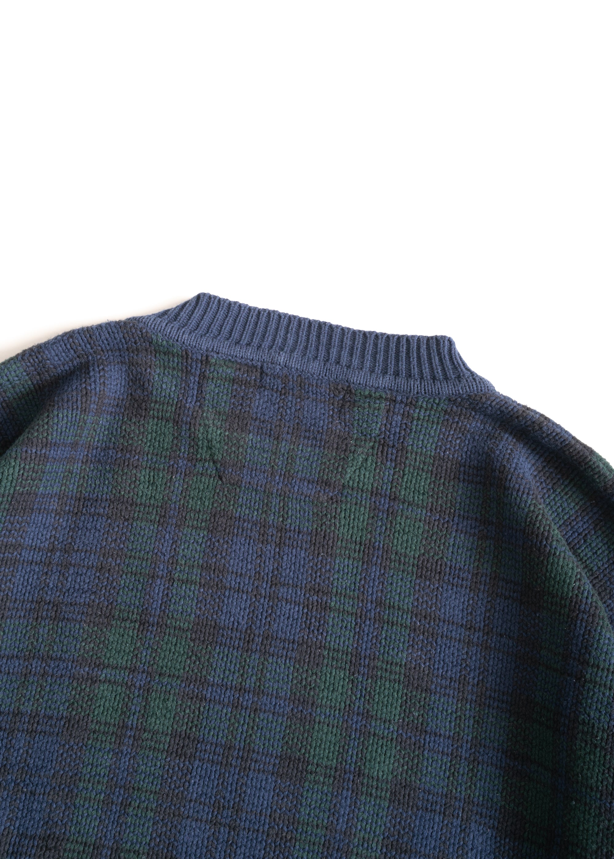 90S ROUNDTREE & YORKE CHECKED COTTON SWEATER