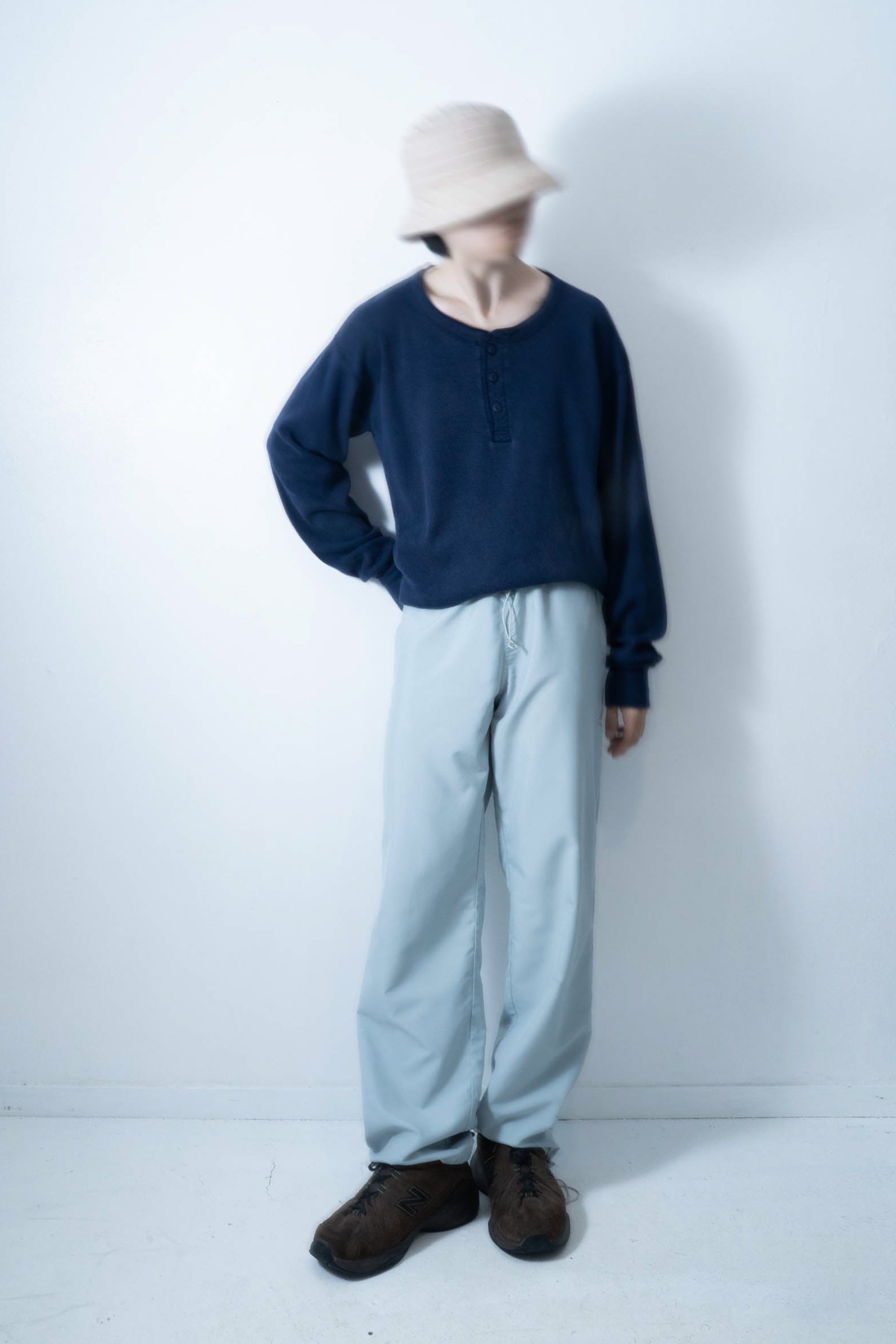 90S MADE IN USA GAP RIBBED HENRY NECK PULLOVER